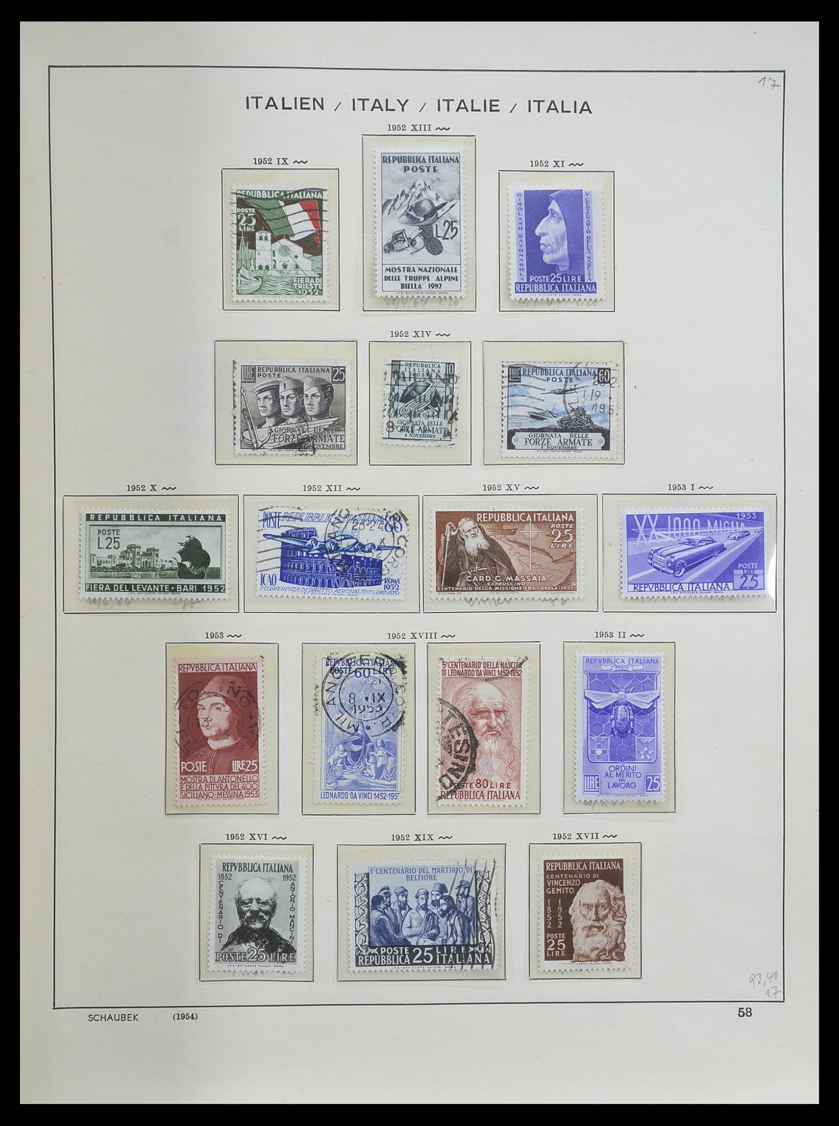 33340 057 - Postzegelverzameling 33340 Italië 1861-1996.