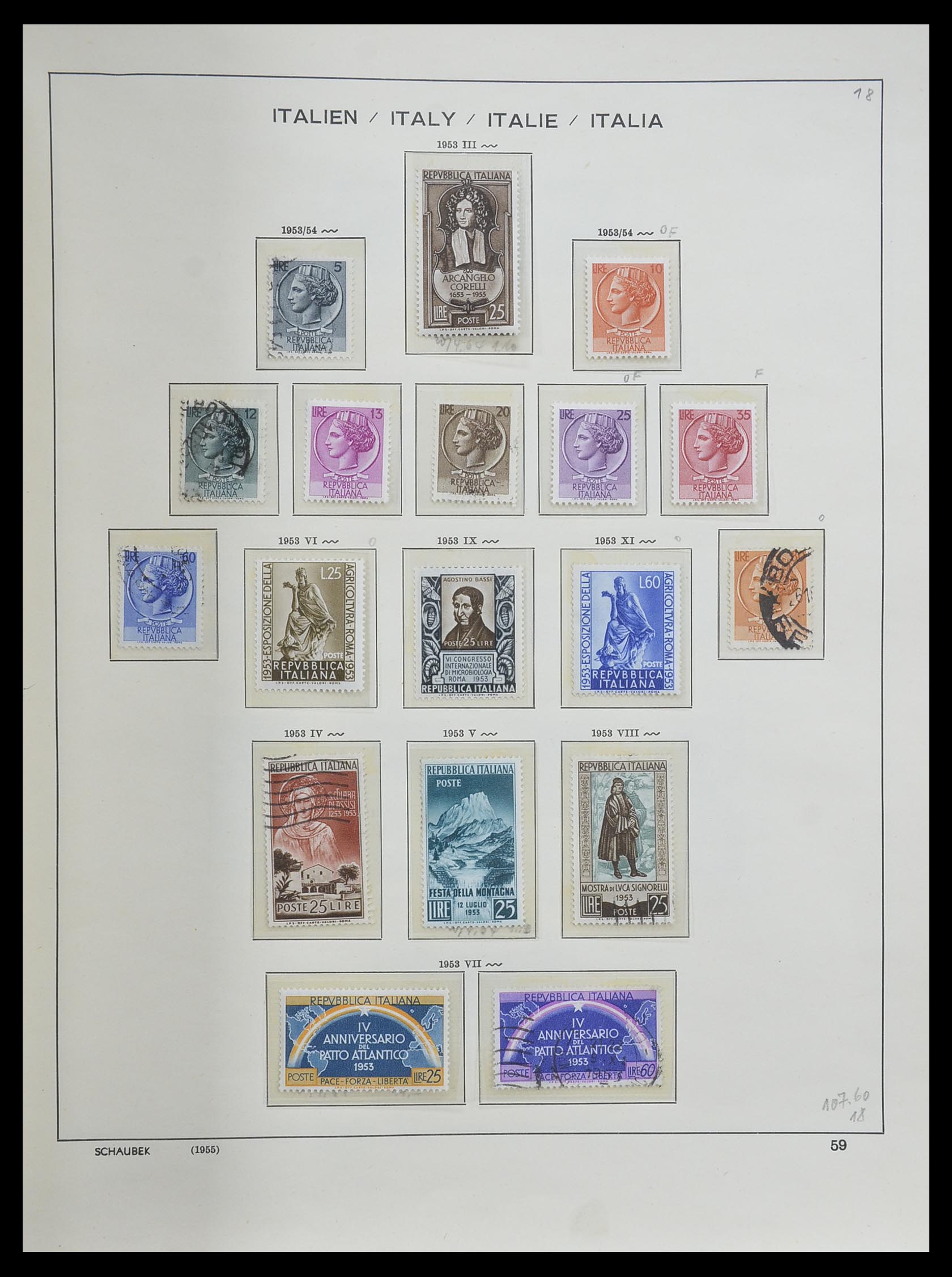 33340 058 - Postzegelverzameling 33340 Italië 1861-1996.
