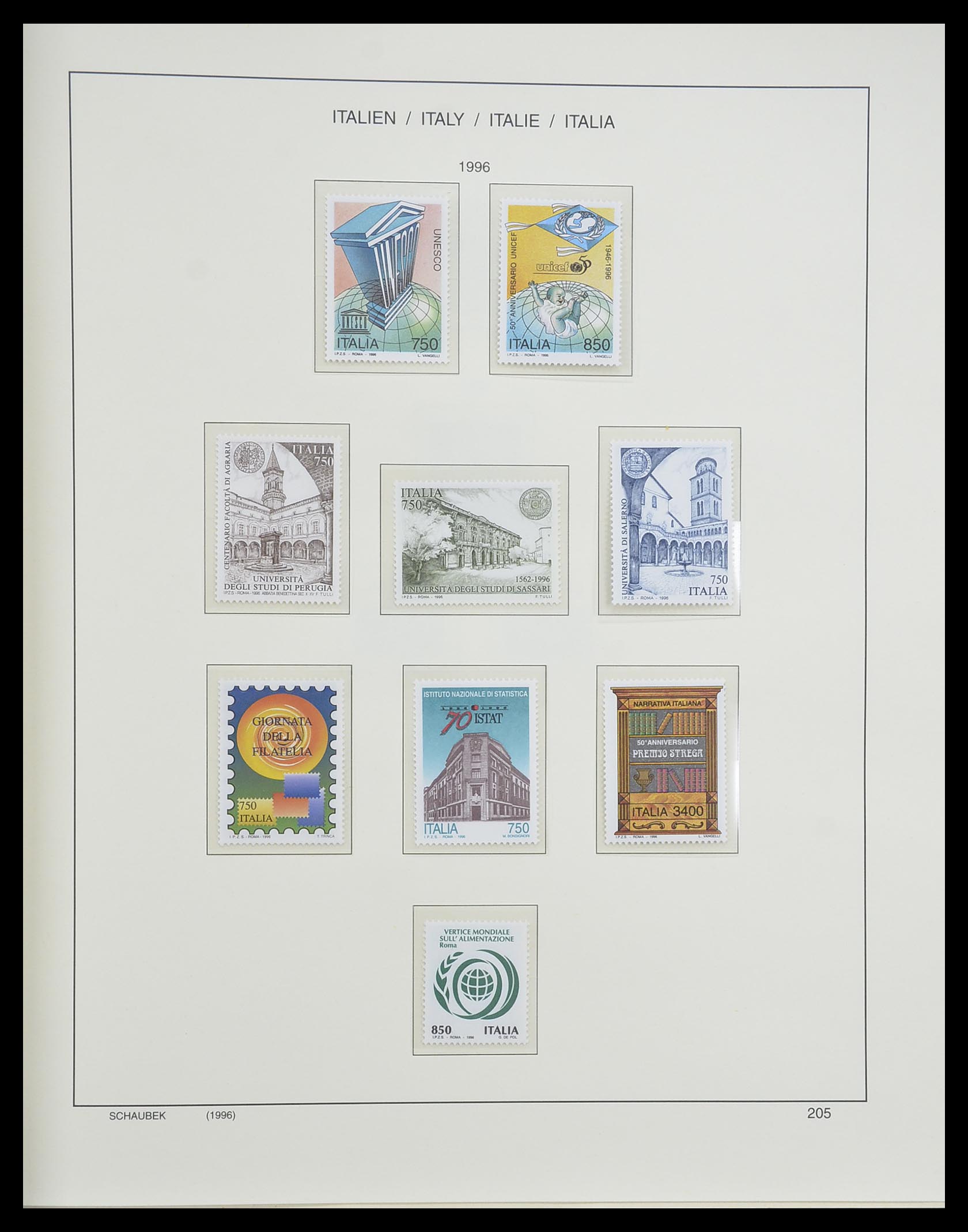 33340 221 - Postzegelverzameling 33340 Italië 1861-1996.