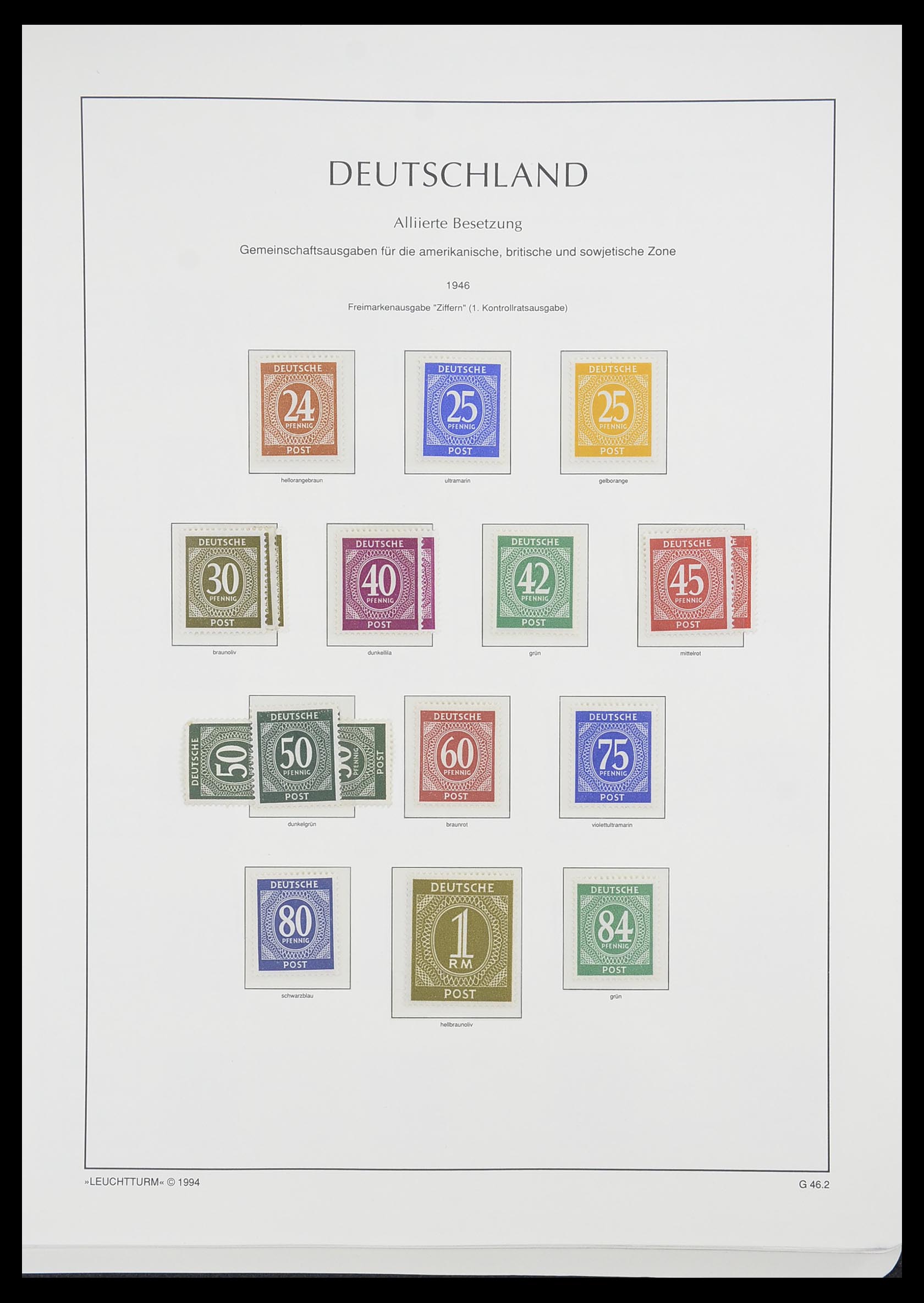 33349 002 - Postzegelverzameling 33349 Geallieerde Zone 1945-1949.