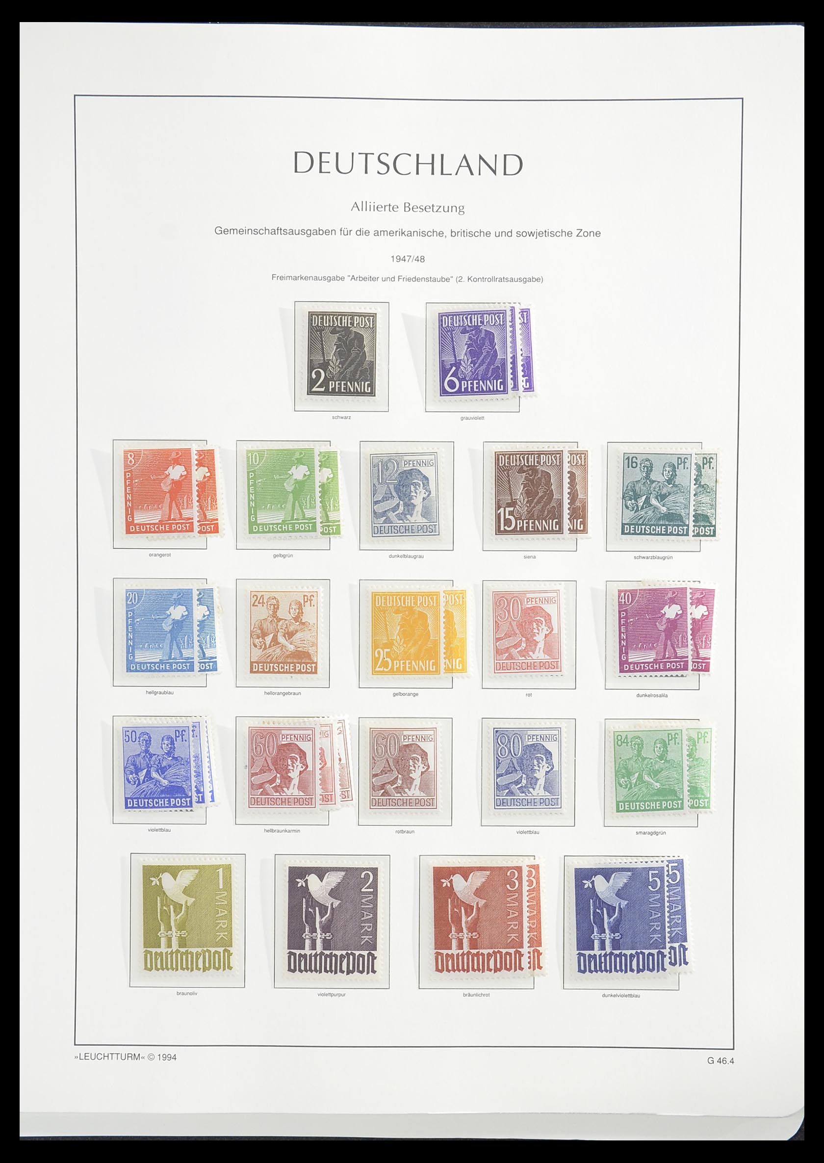 33349 008 - Postzegelverzameling 33349 Geallieerde Zone 1945-1949.