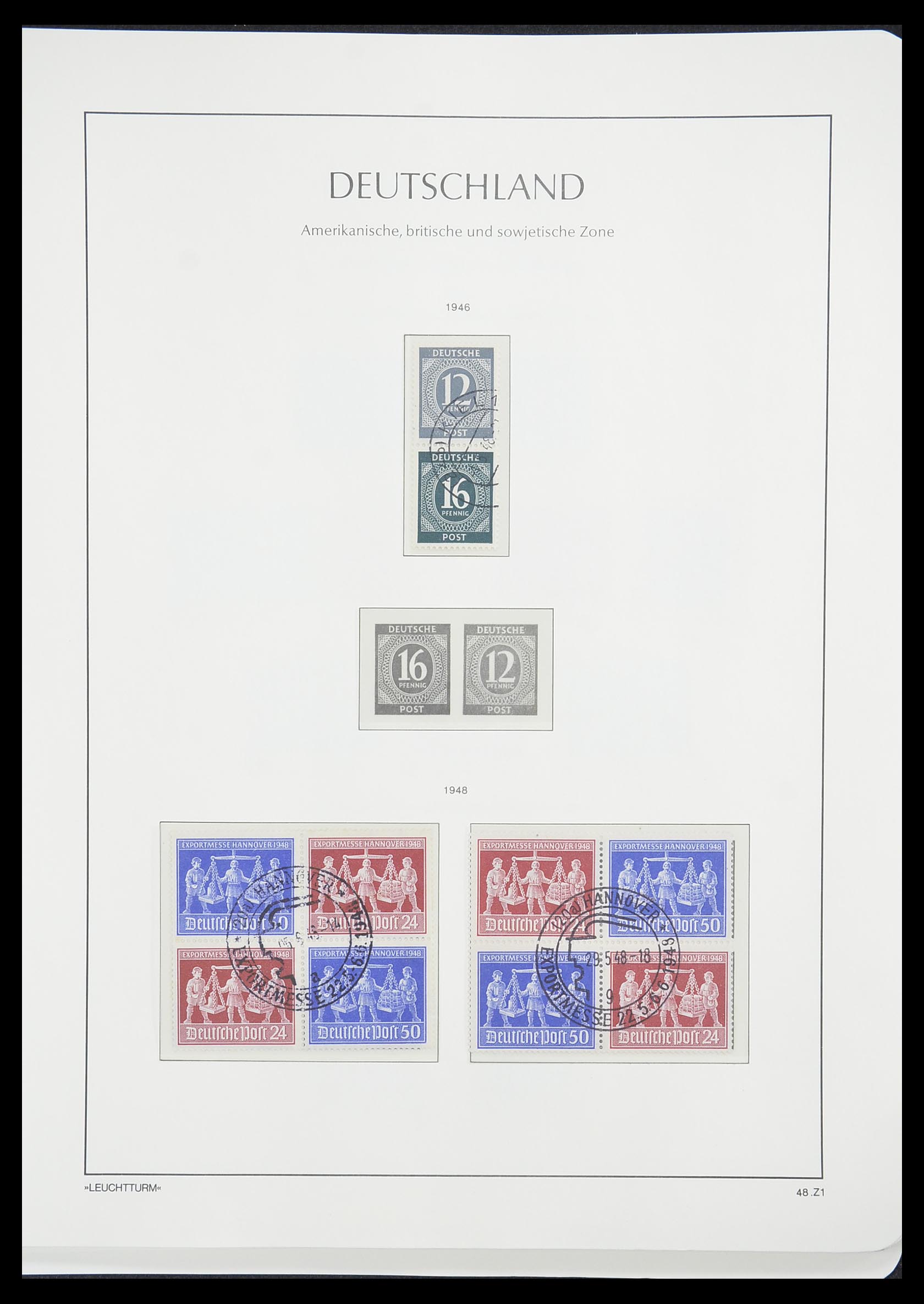 33349 013 - Postzegelverzameling 33349 Geallieerde Zone 1945-1949.