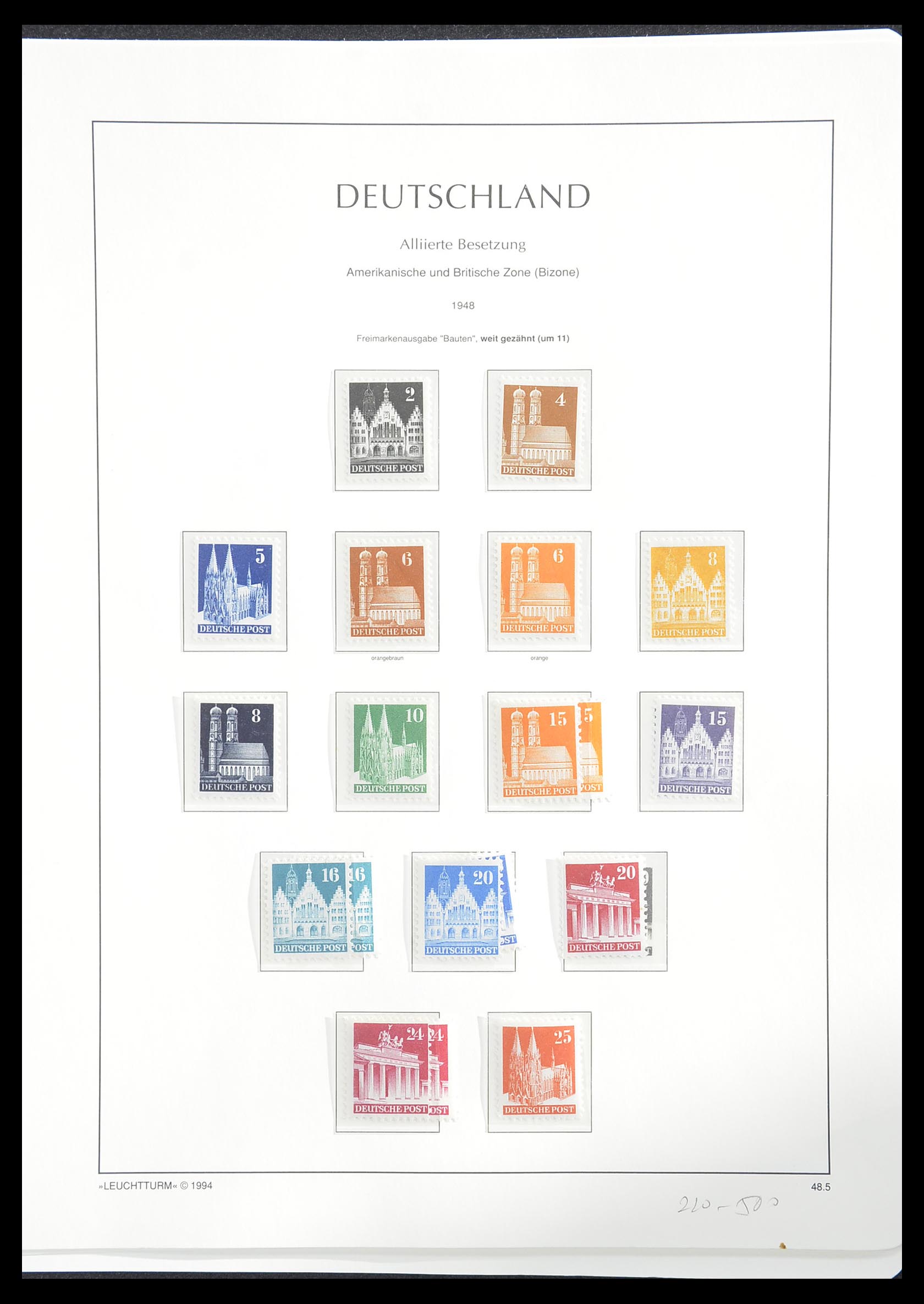 33349 023 - Postzegelverzameling 33349 Geallieerde Zone 1945-1949.