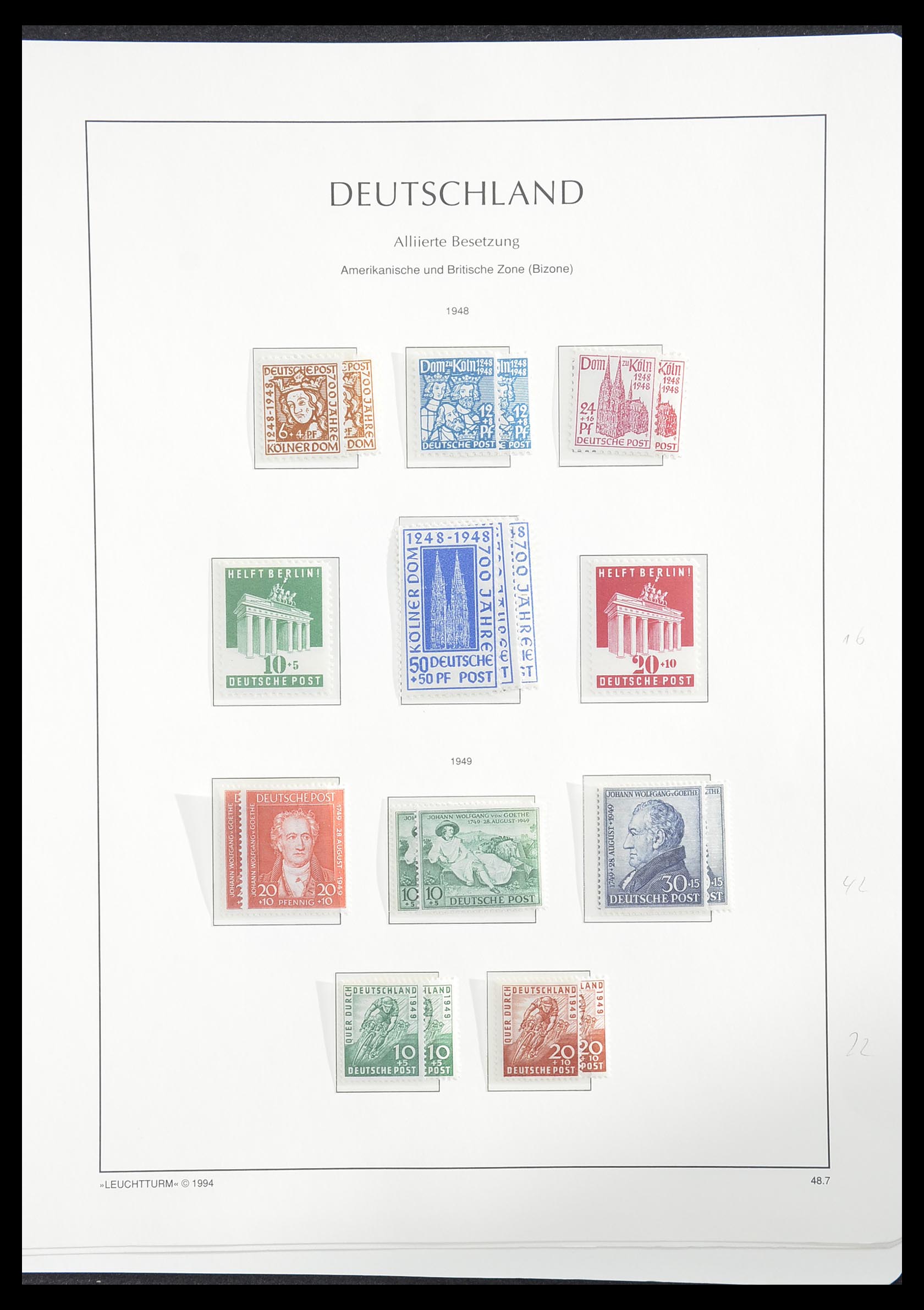 33349 025 - Postzegelverzameling 33349 Geallieerde Zone 1945-1949.