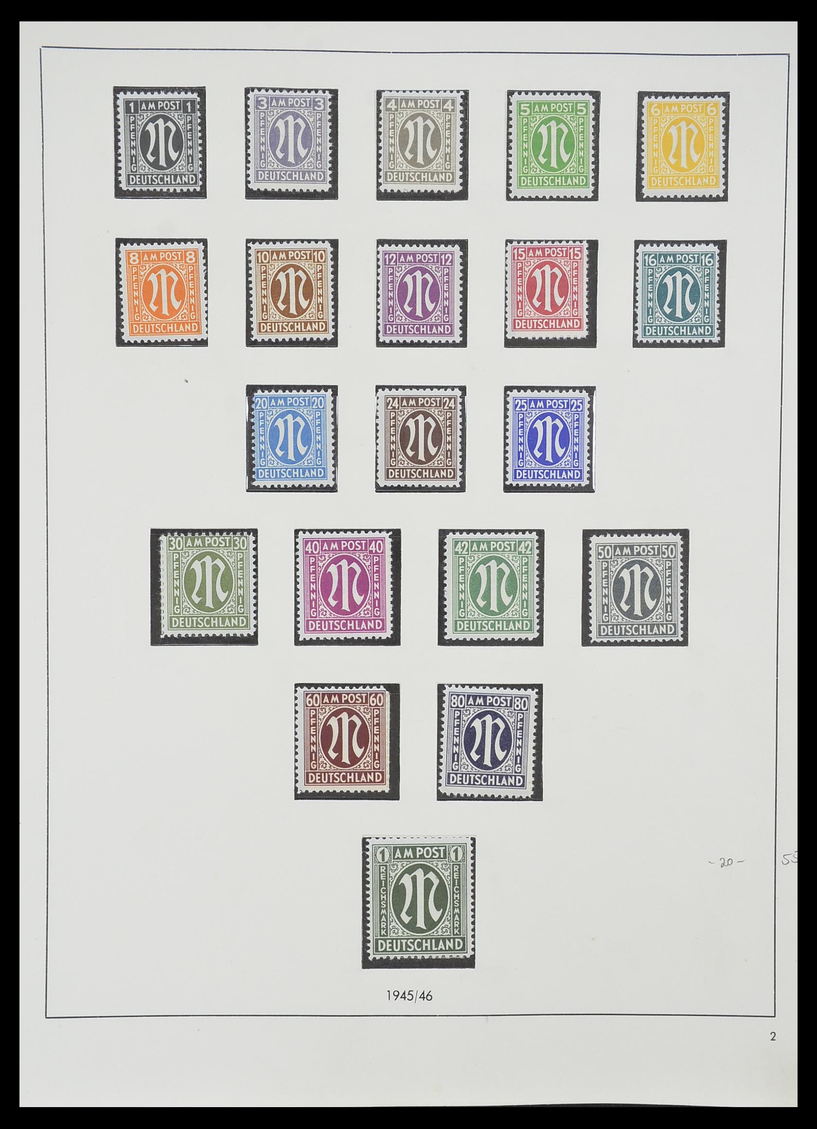 33351 003 - Postzegelverzameling 33351 Geallieerde Zone 1945-1949.