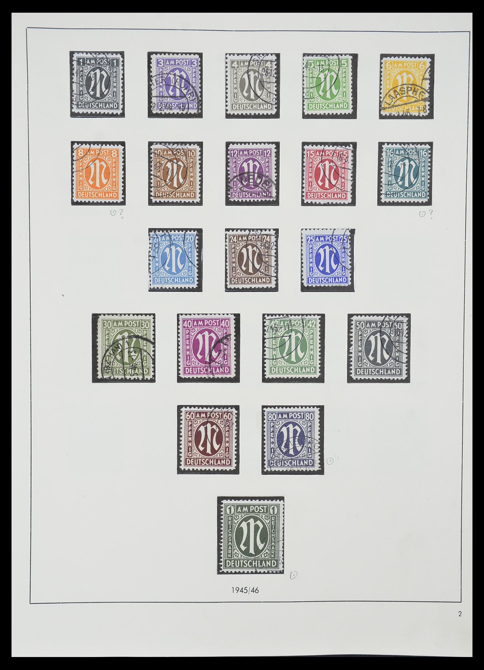 33351 004 - Postzegelverzameling 33351 Geallieerde Zone 1945-1949.
