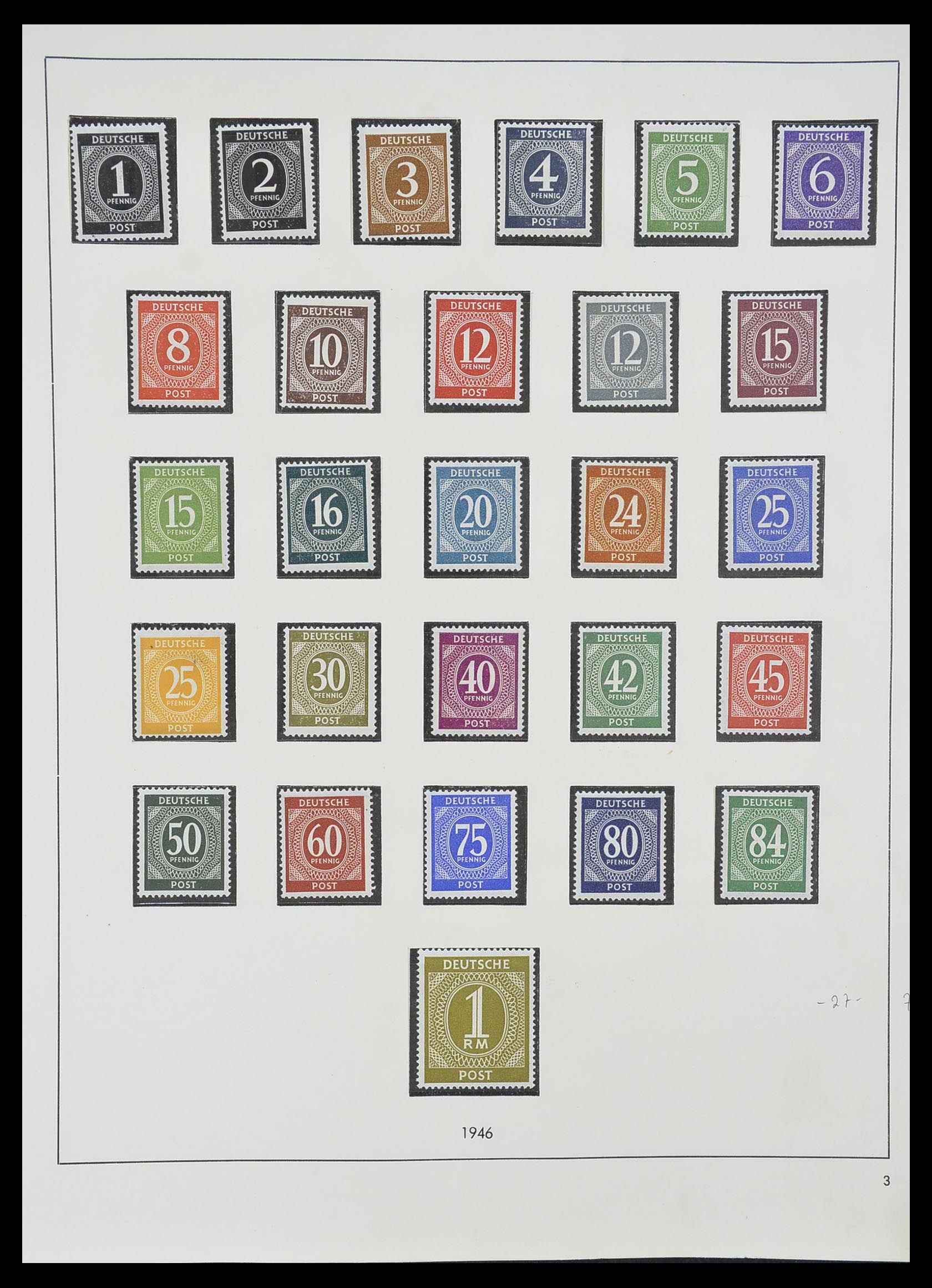 33351 005 - Postzegelverzameling 33351 Geallieerde Zone 1945-1949.