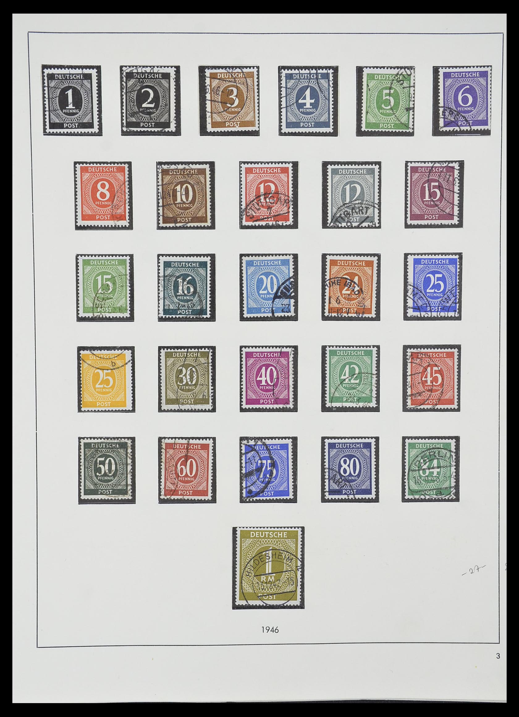 33351 006 - Postzegelverzameling 33351 Geallieerde Zone 1945-1949.