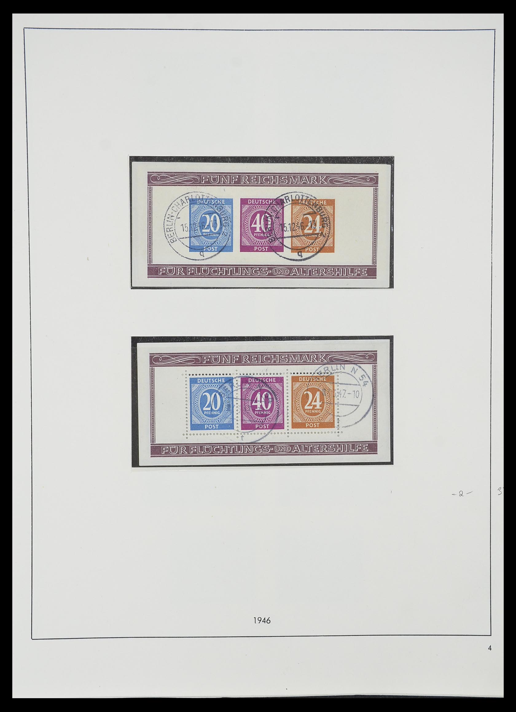 33351 008 - Postzegelverzameling 33351 Geallieerde Zone 1945-1949.
