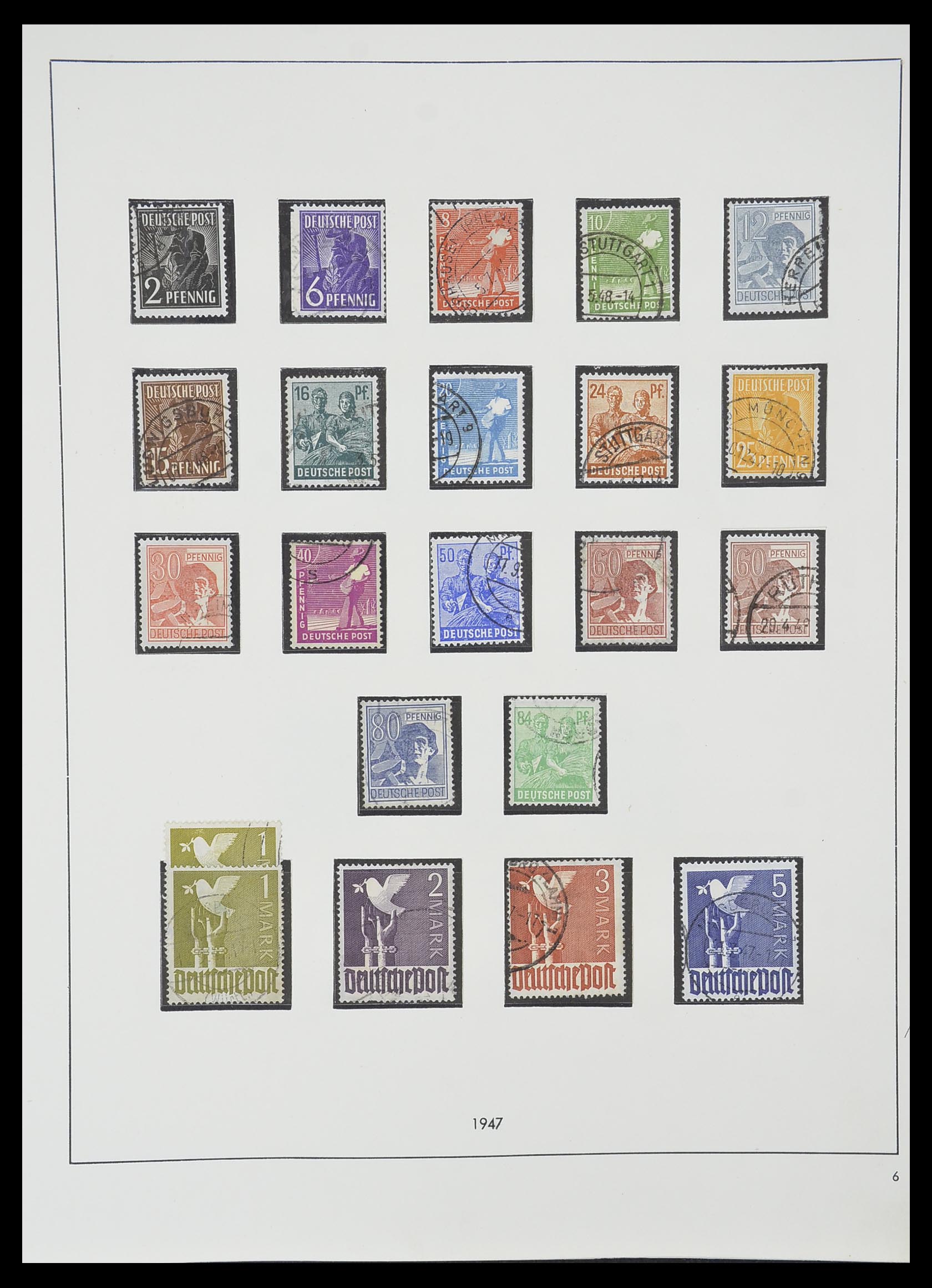 33351 012 - Postzegelverzameling 33351 Geallieerde Zone 1945-1949.