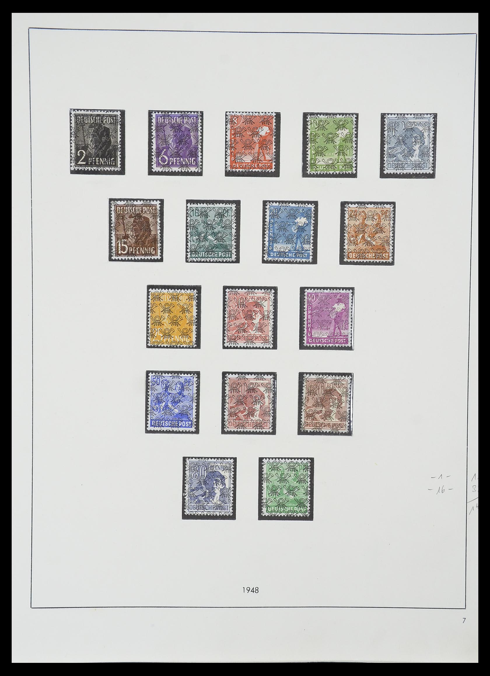 33351 013 - Postzegelverzameling 33351 Geallieerde Zone 1945-1949.