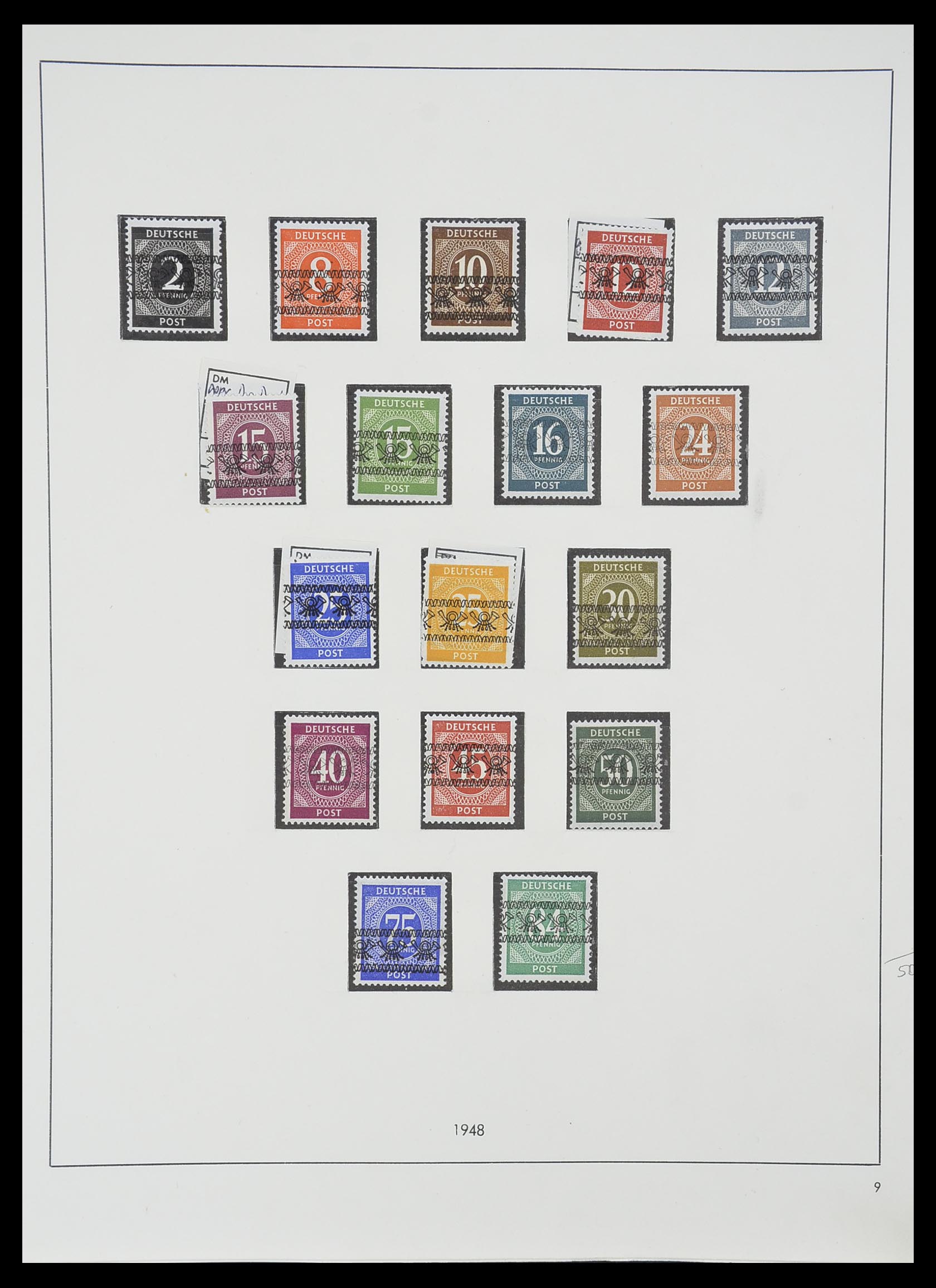 33351 017 - Postzegelverzameling 33351 Geallieerde Zone 1945-1949.