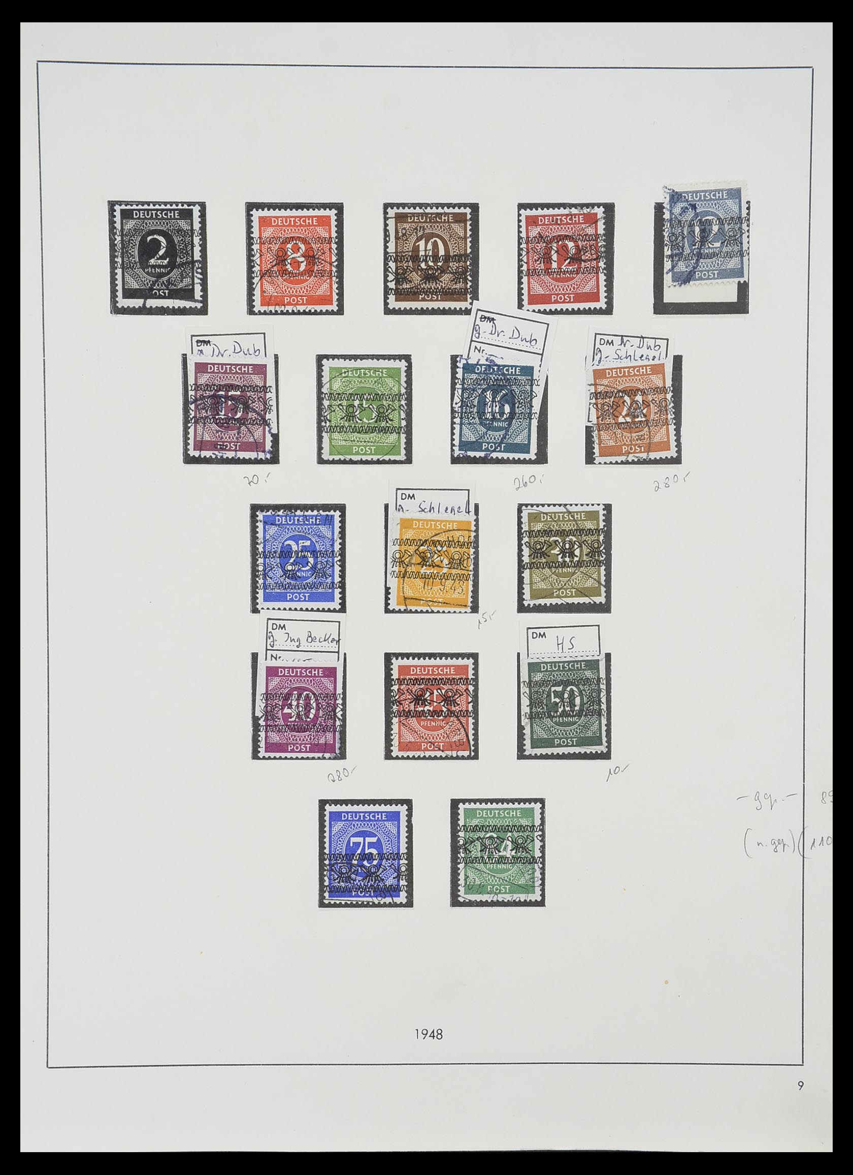 33351 018 - Postzegelverzameling 33351 Geallieerde Zone 1945-1949.