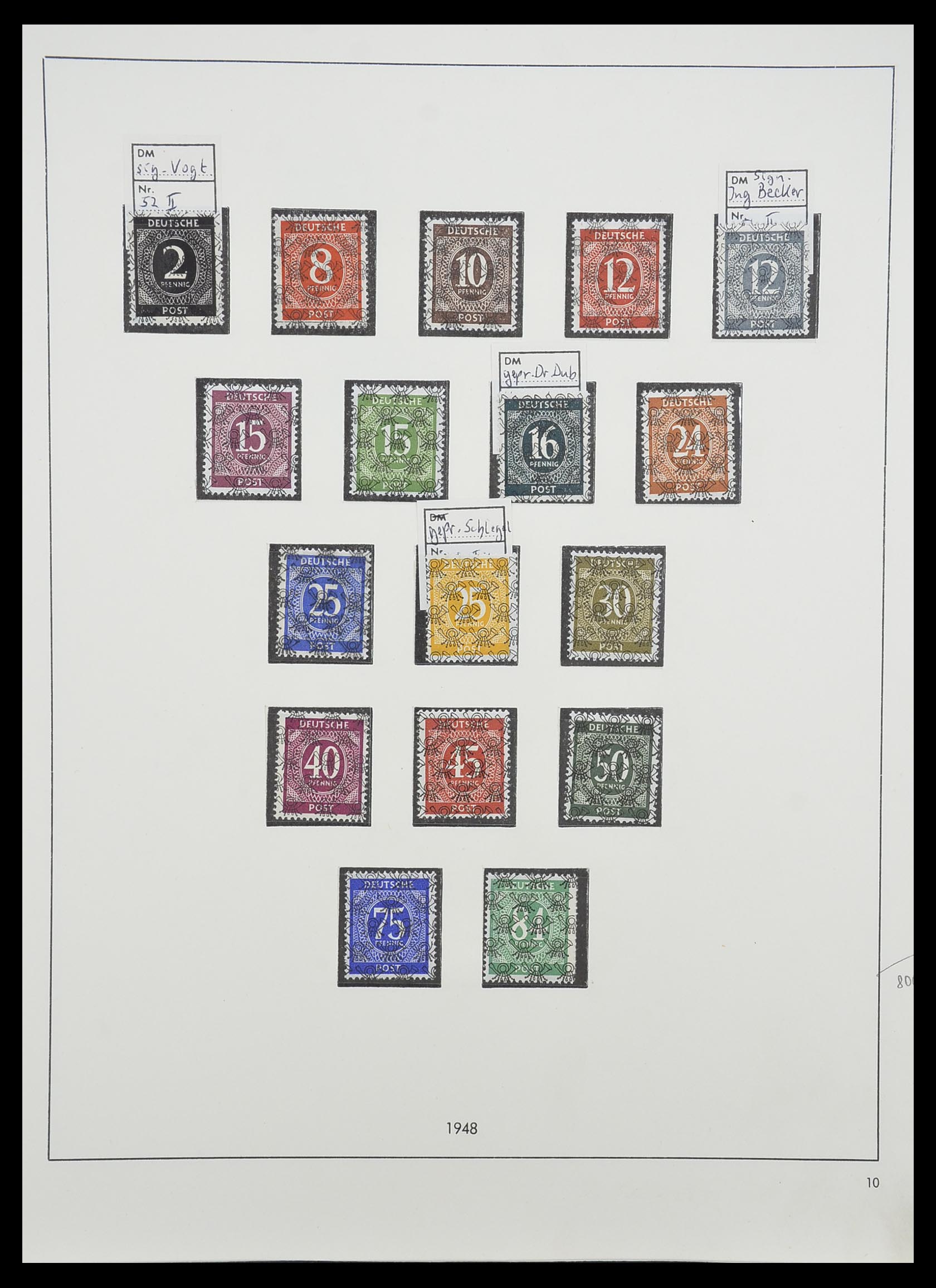 33351 019 - Postzegelverzameling 33351 Geallieerde Zone 1945-1949.