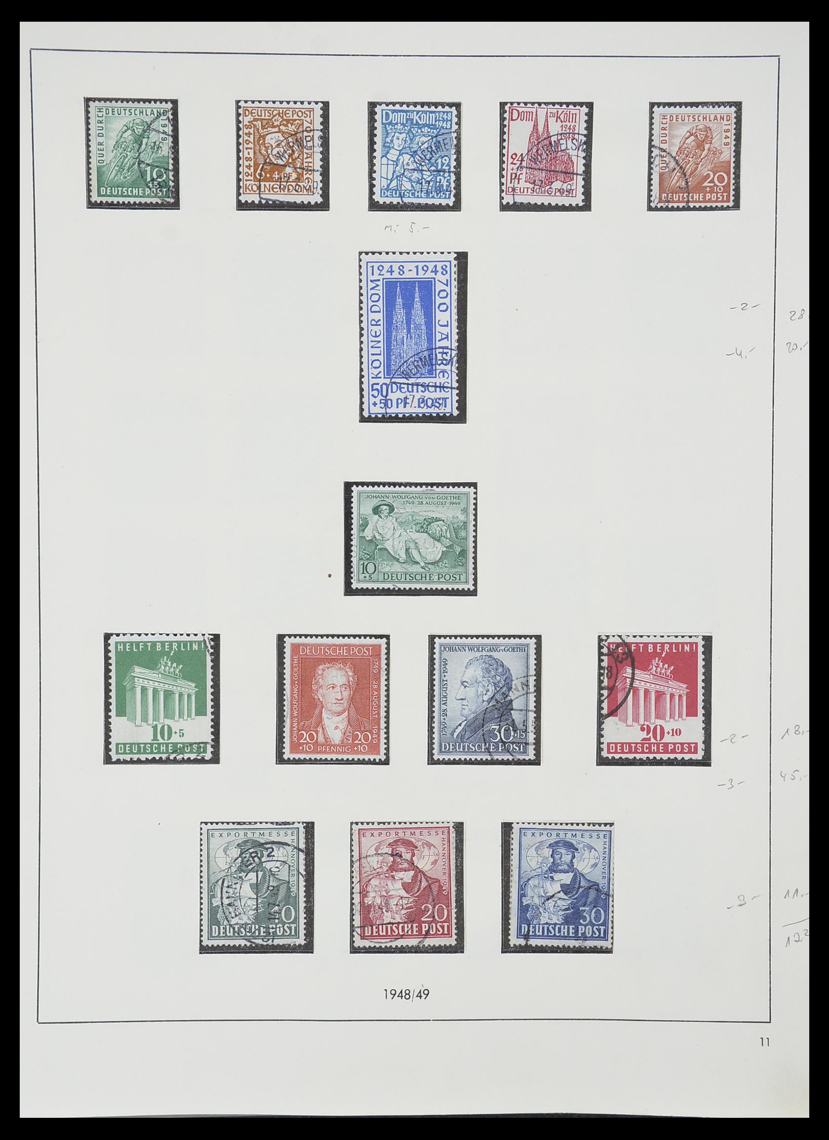 33351 022 - Postzegelverzameling 33351 Geallieerde Zone 1945-1949.