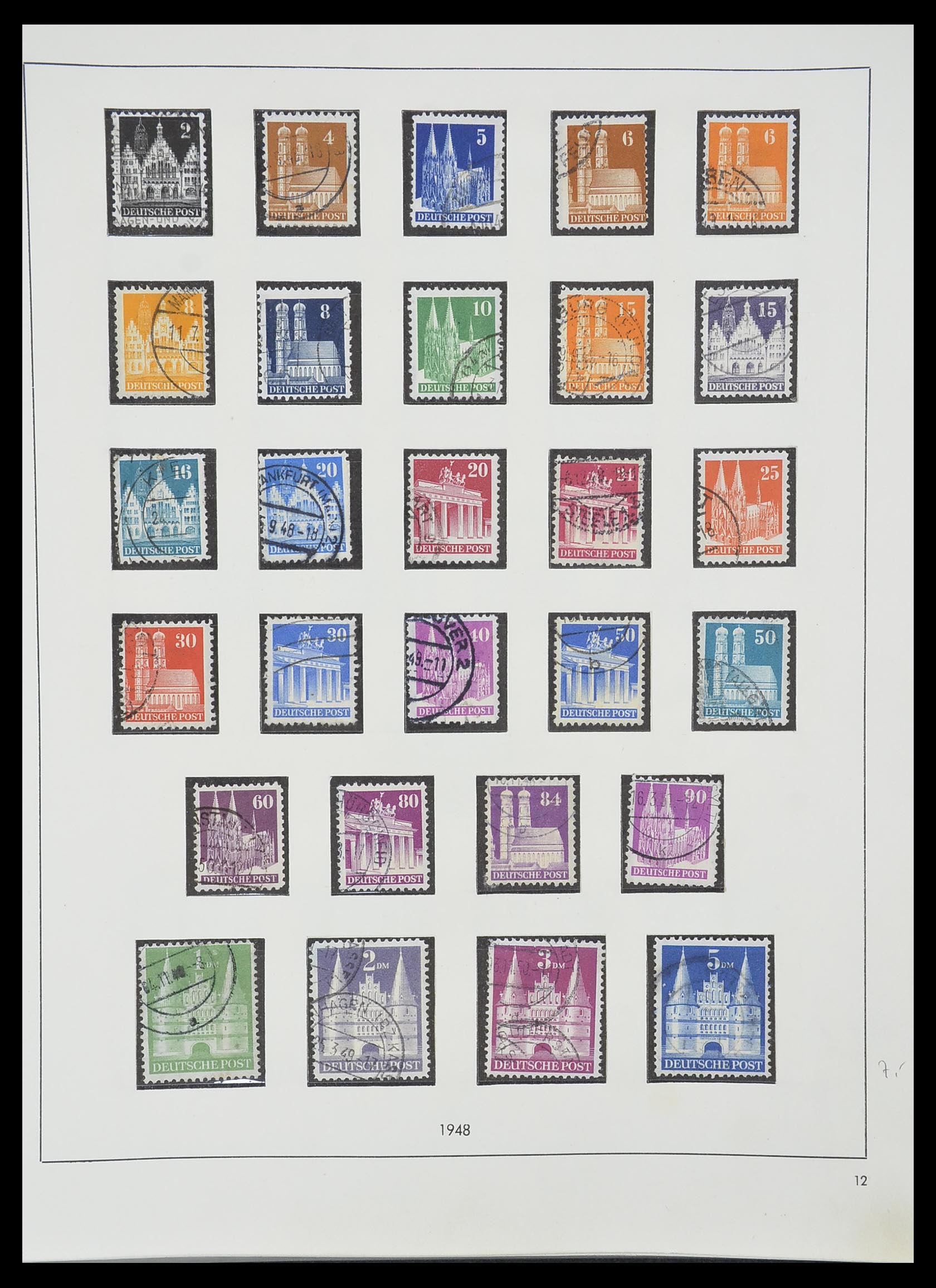 33351 024 - Postzegelverzameling 33351 Geallieerde Zone 1945-1949.