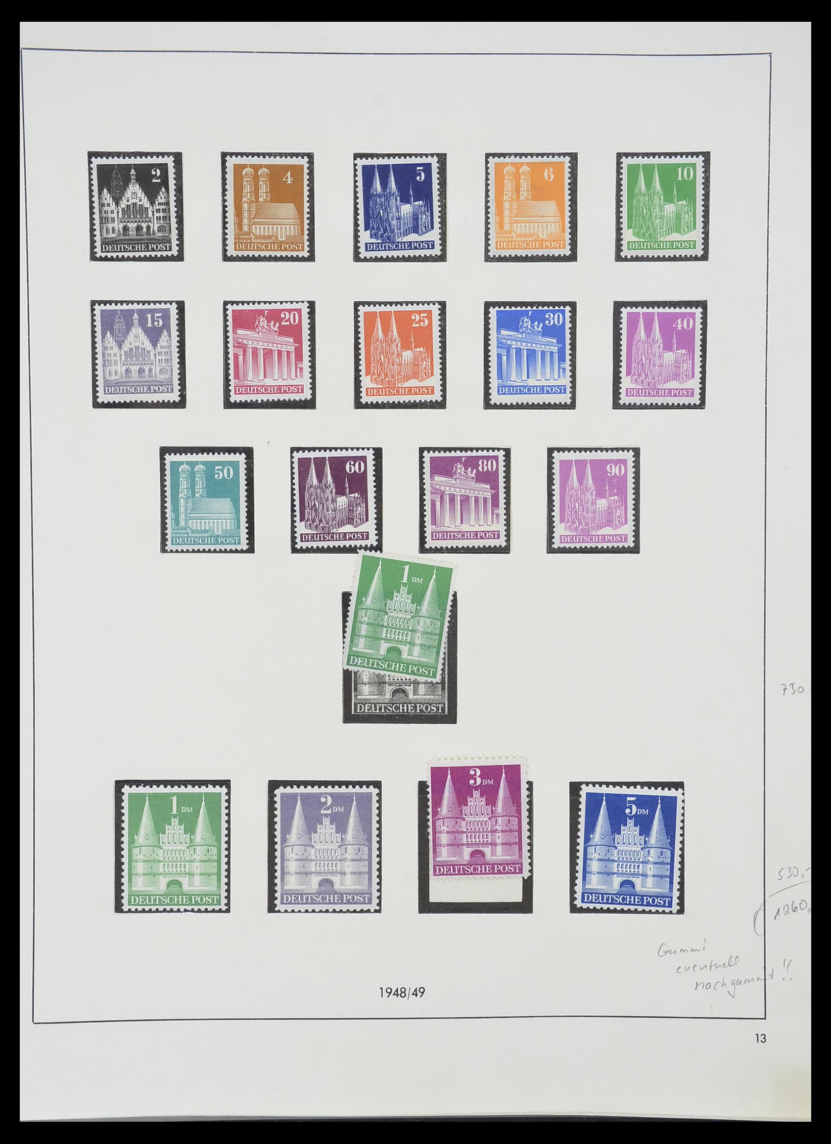 33351 025 - Postzegelverzameling 33351 Geallieerde Zone 1945-1949.