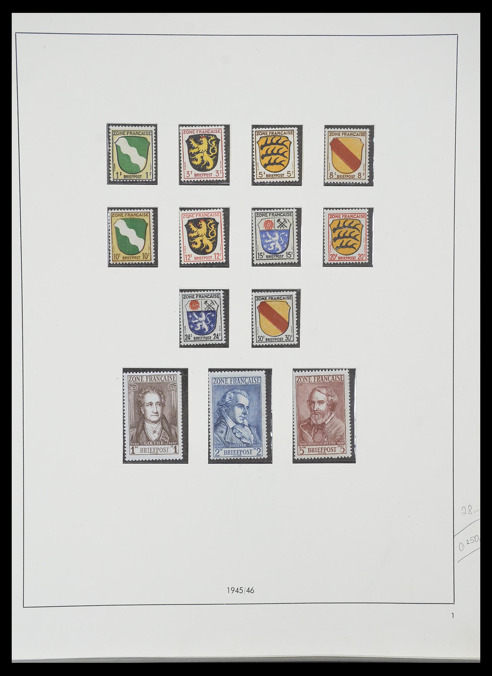 33351 030 - Stamp collection 33351 Allied Zone 1945-1949.