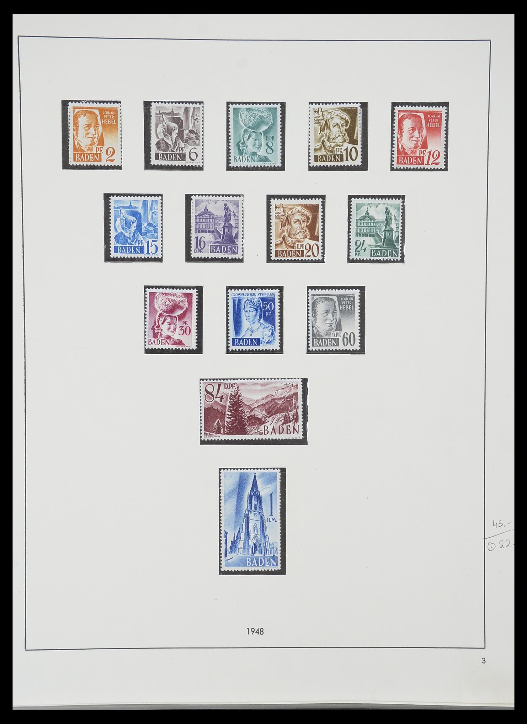 33351 032 - Postzegelverzameling 33351 Geallieerde Zone 1945-1949.
