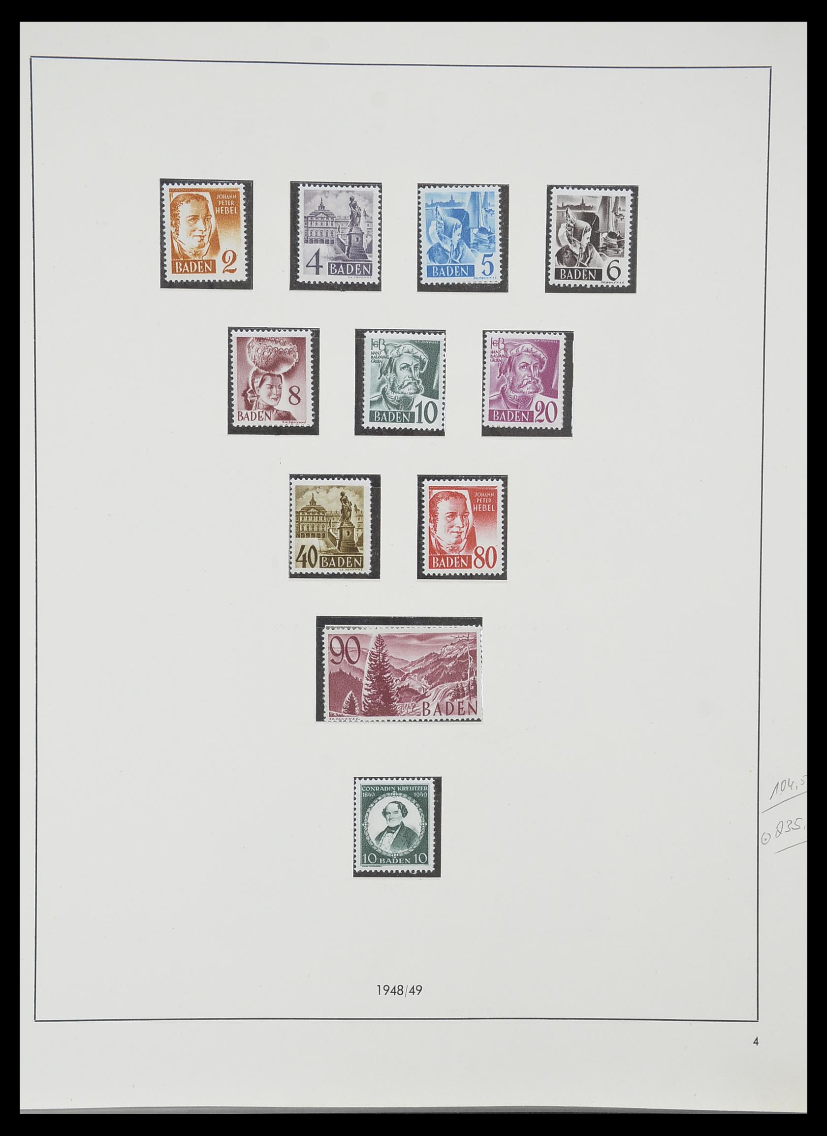 33351 033 - Stamp collection 33351 Allied Zone 1945-1949.