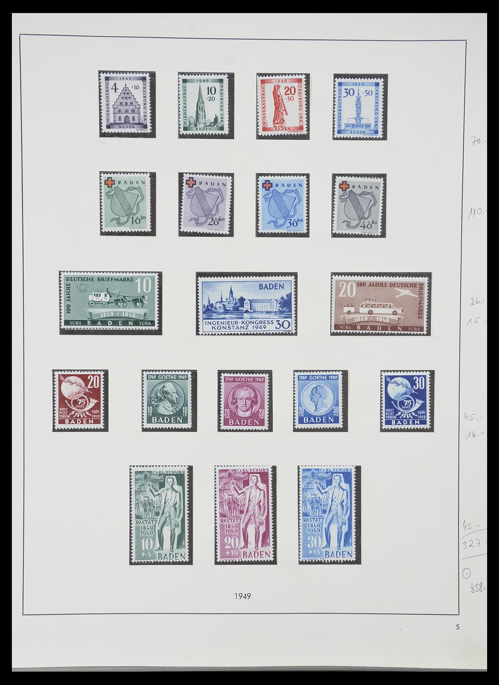 33351 034 - Stamp collection 33351 Allied Zone 1945-1949.