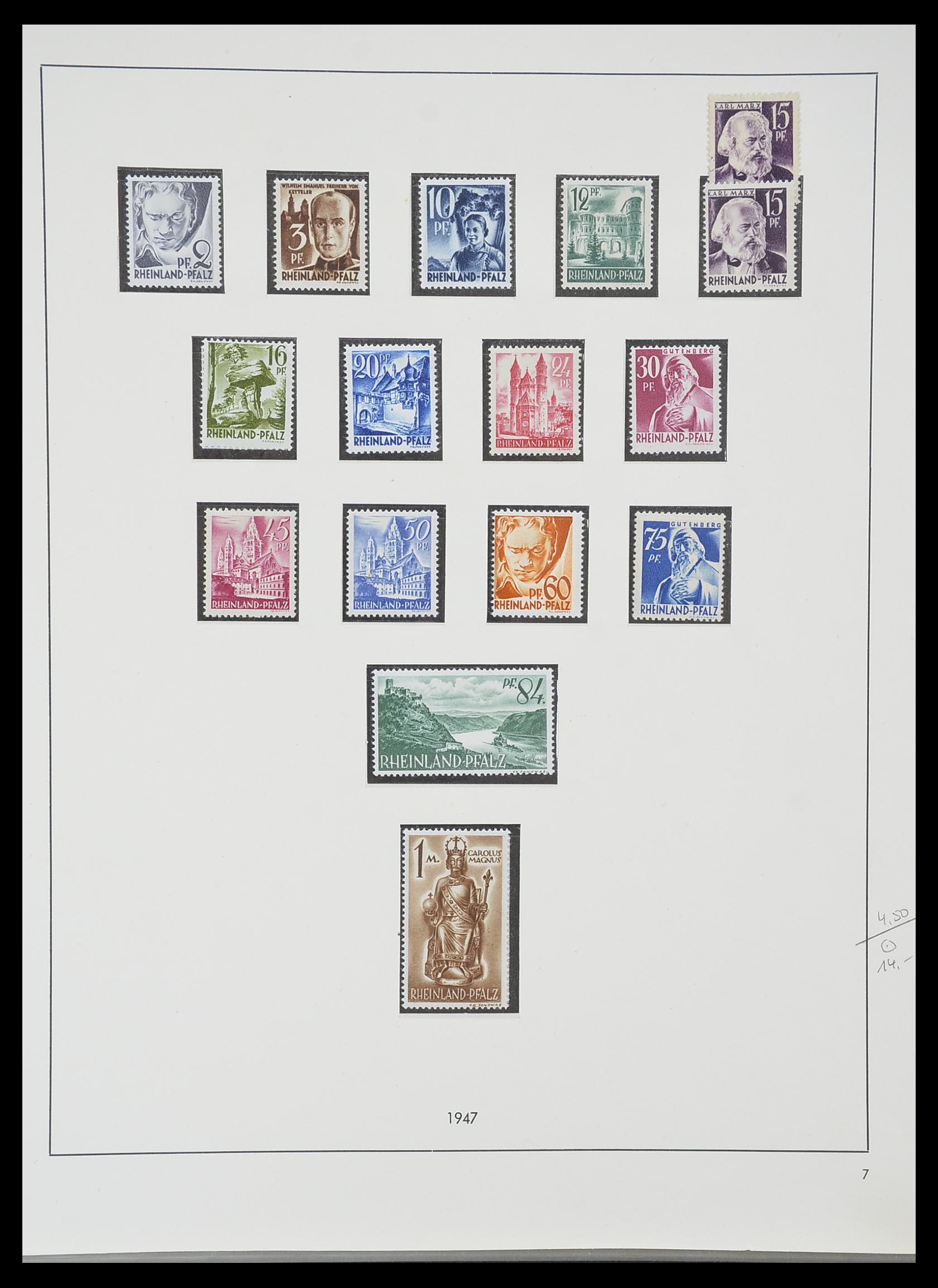 33351 036 - Postzegelverzameling 33351 Geallieerde Zone 1945-1949.