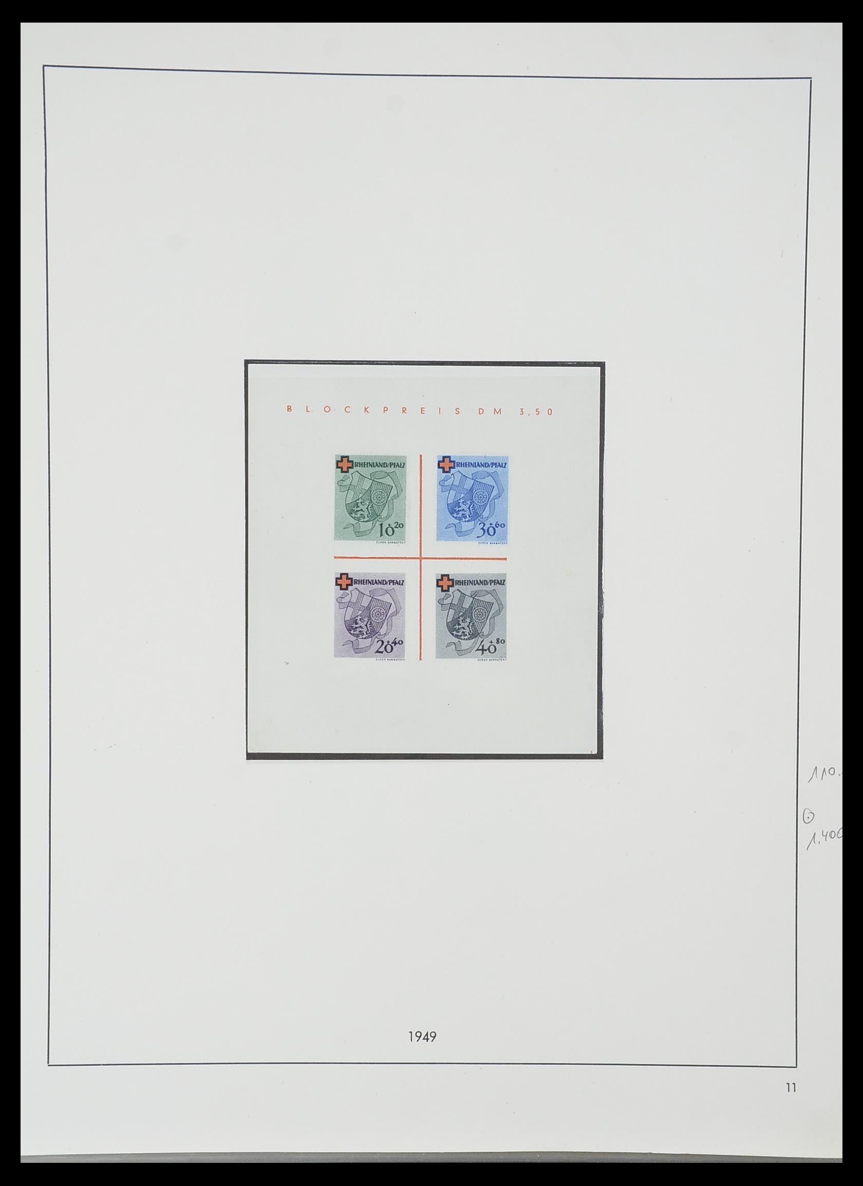 33351 041 - Postzegelverzameling 33351 Geallieerde Zone 1945-1949.