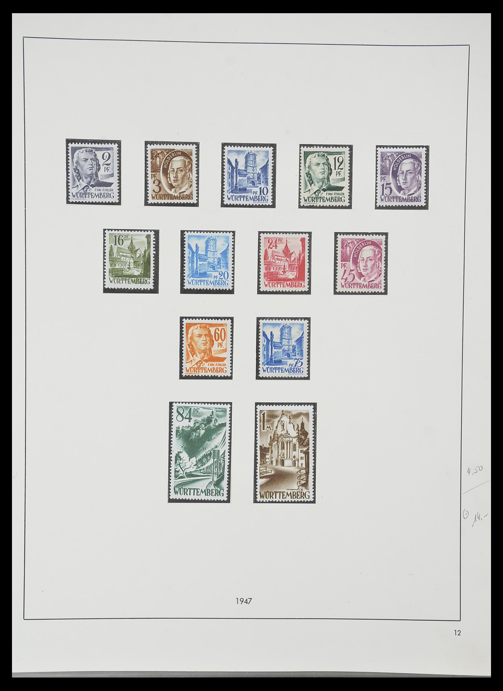 33351 042 - Postzegelverzameling 33351 Geallieerde Zone 1945-1949.