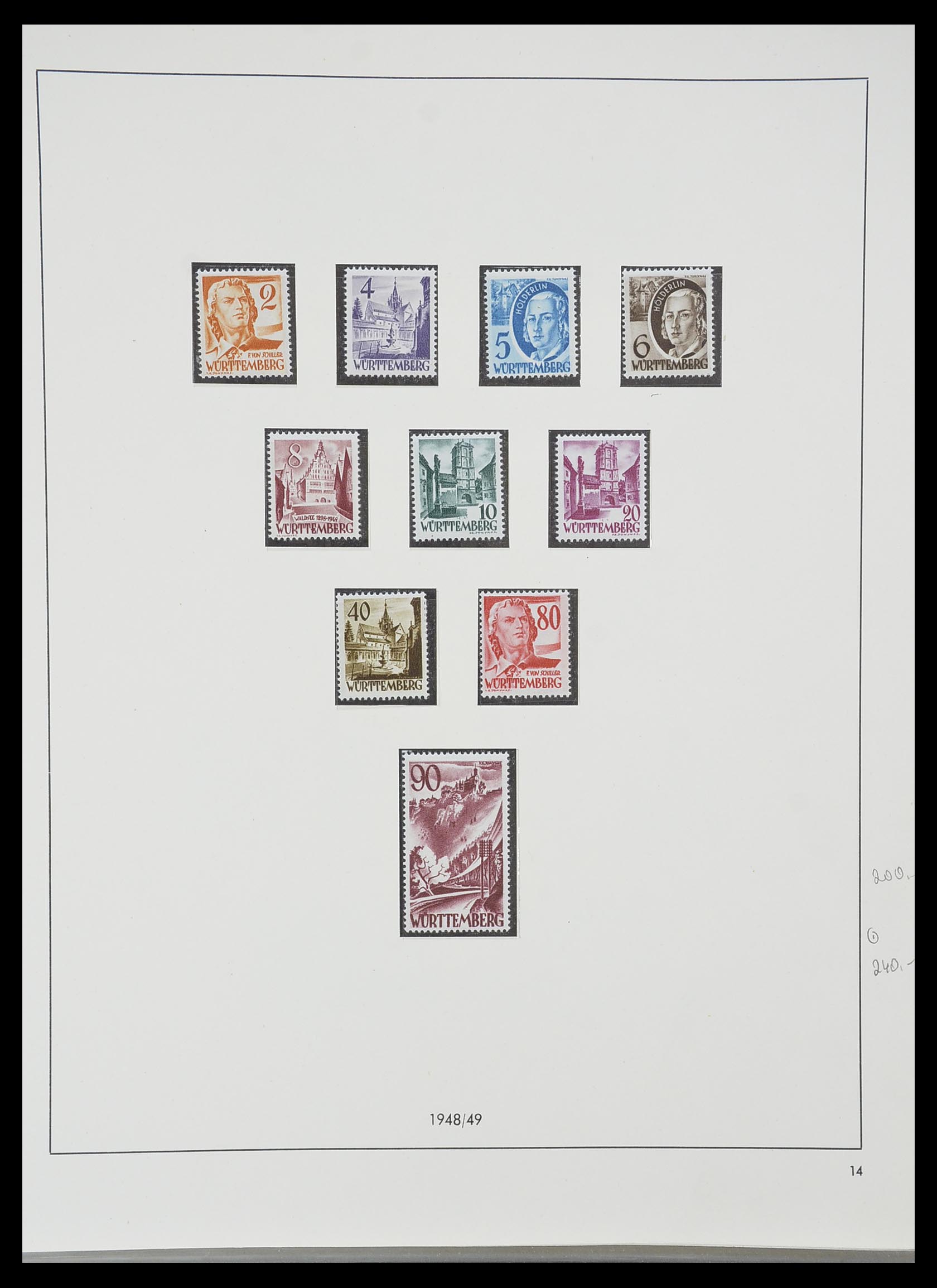 33351 044 - Postzegelverzameling 33351 Geallieerde Zone 1945-1949.