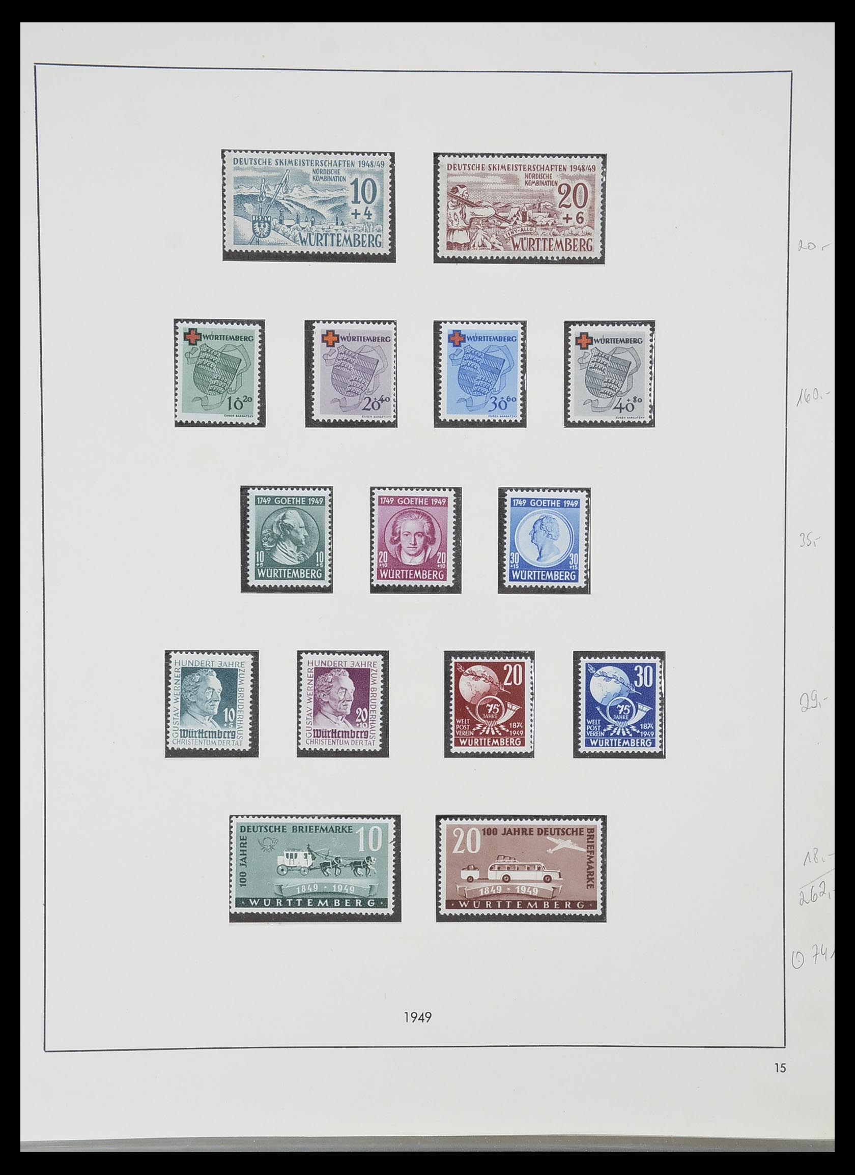 33351 045 - Postzegelverzameling 33351 Geallieerde Zone 1945-1949.
