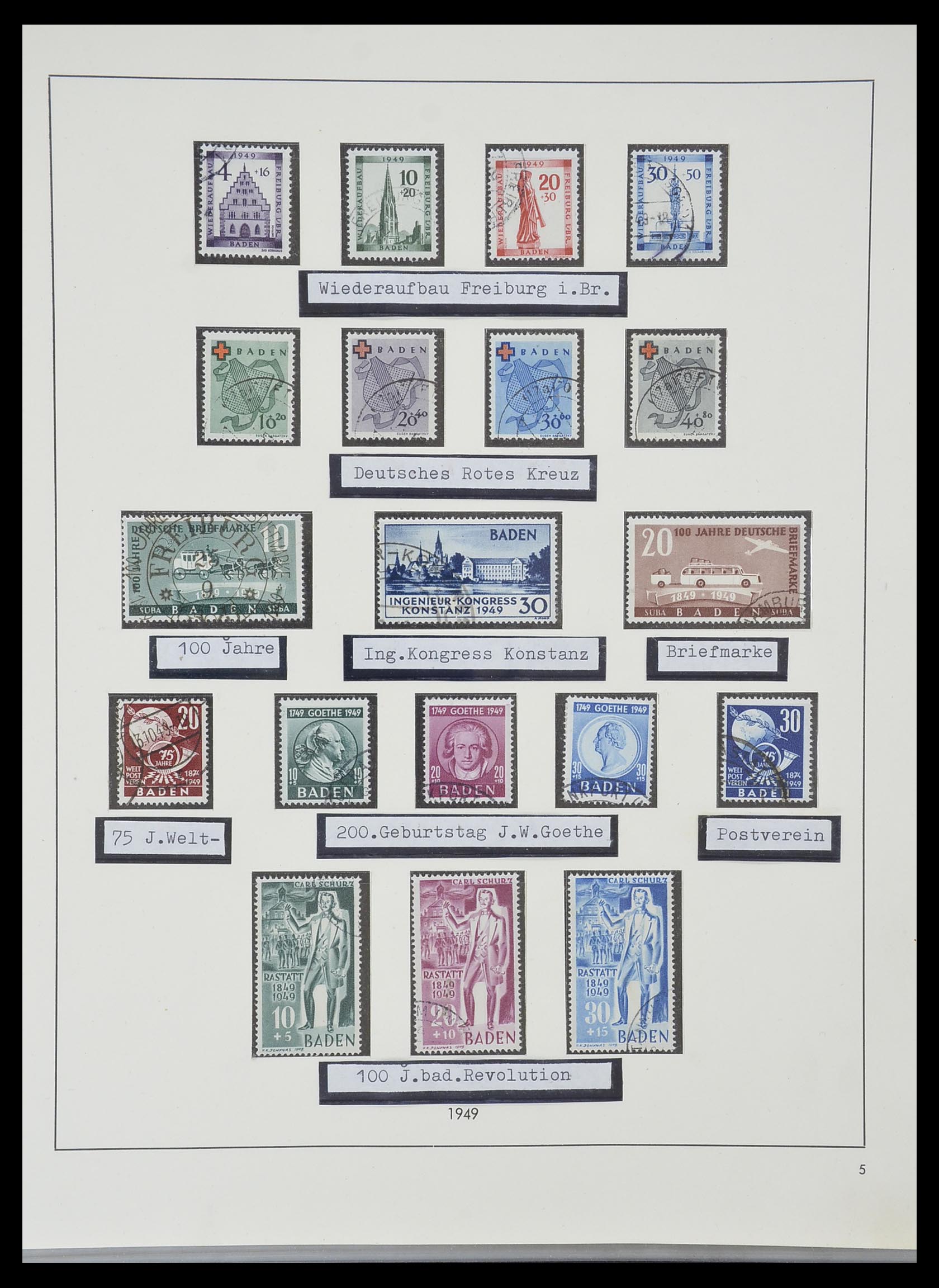 33351 051 - Postzegelverzameling 33351 Geallieerde Zone 1945-1949.