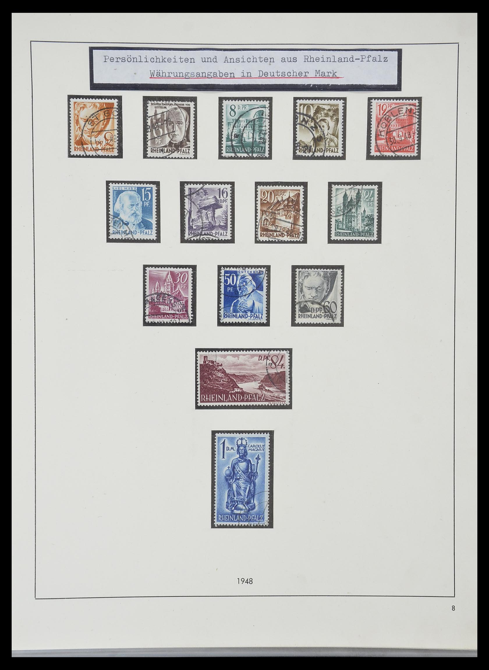 33351 054 - Stamp collection 33351 Allied Zone 1945-1949.