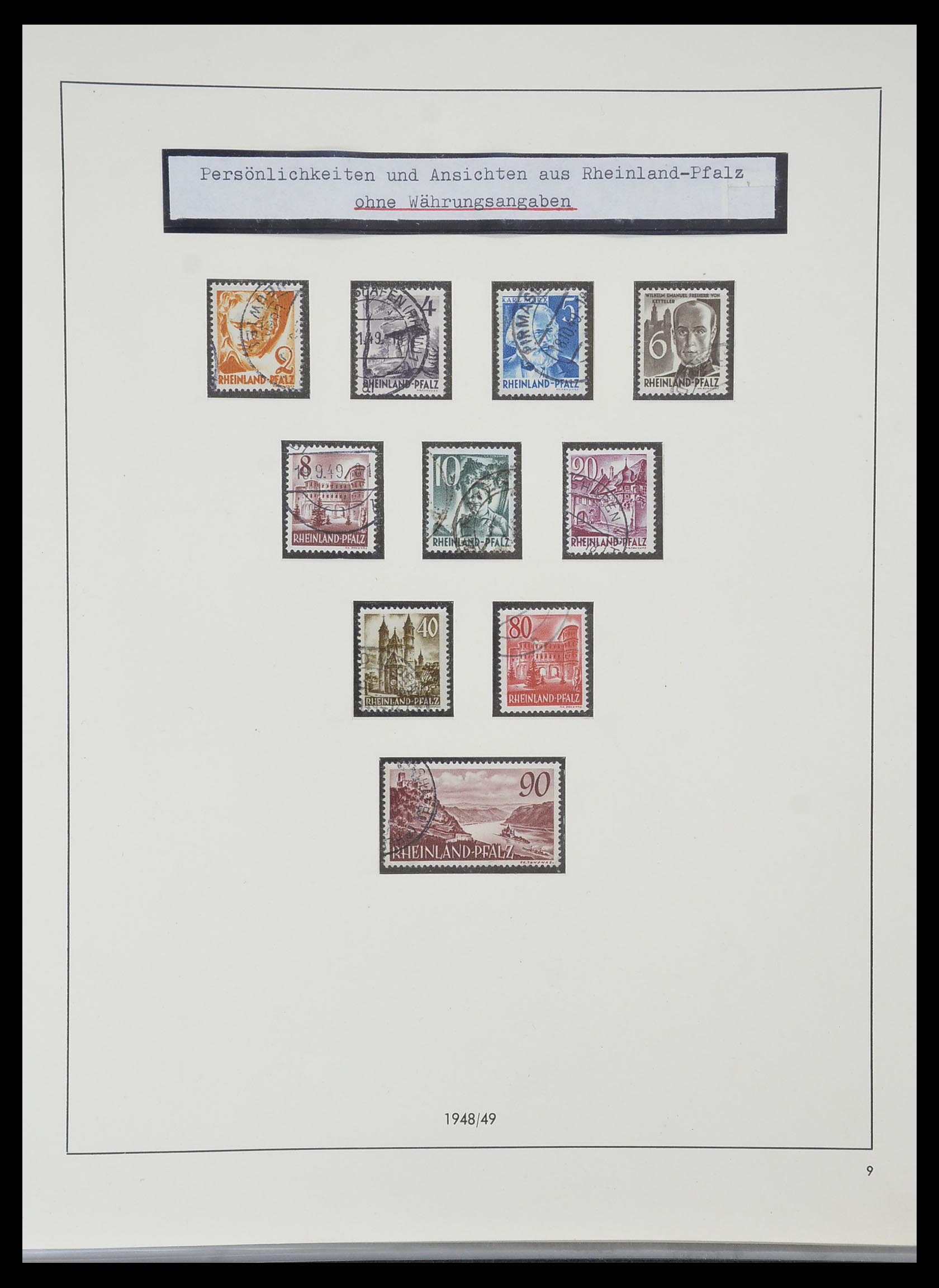 33351 055 - Postzegelverzameling 33351 Geallieerde Zone 1945-1949.