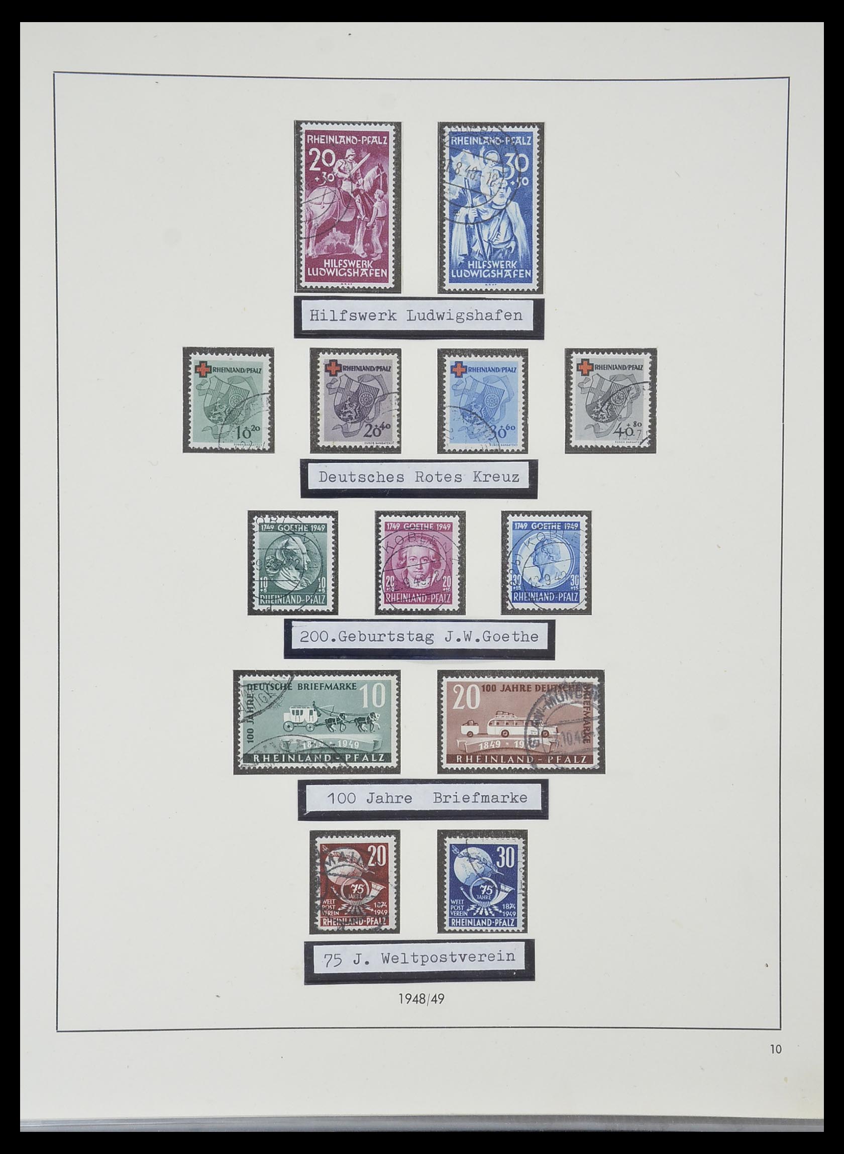 33351 056 - Stamp collection 33351 Allied Zone 1945-1949.