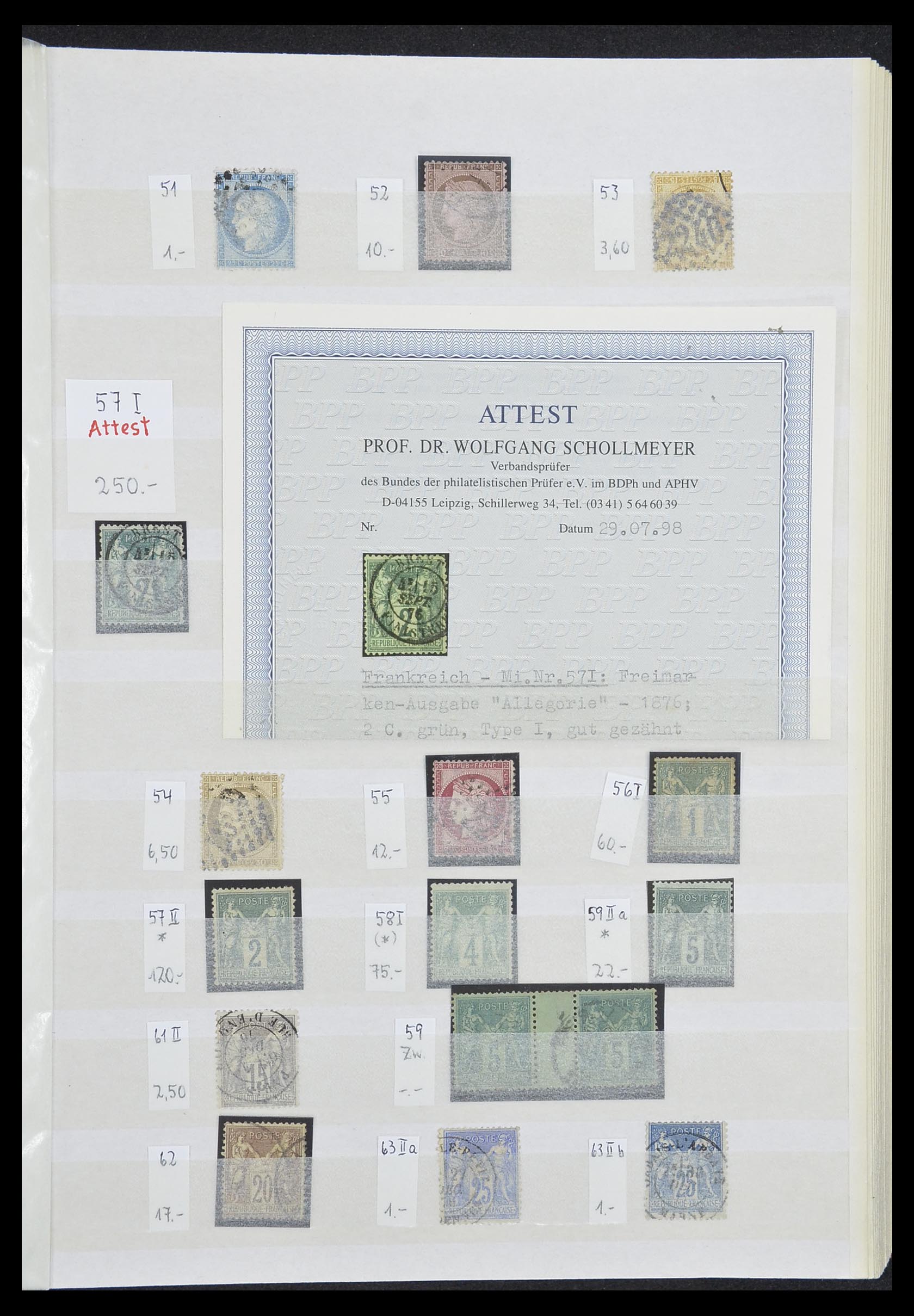 33355 003 - Postzegelverzameling 33355 Frankrijk 1849-1972.