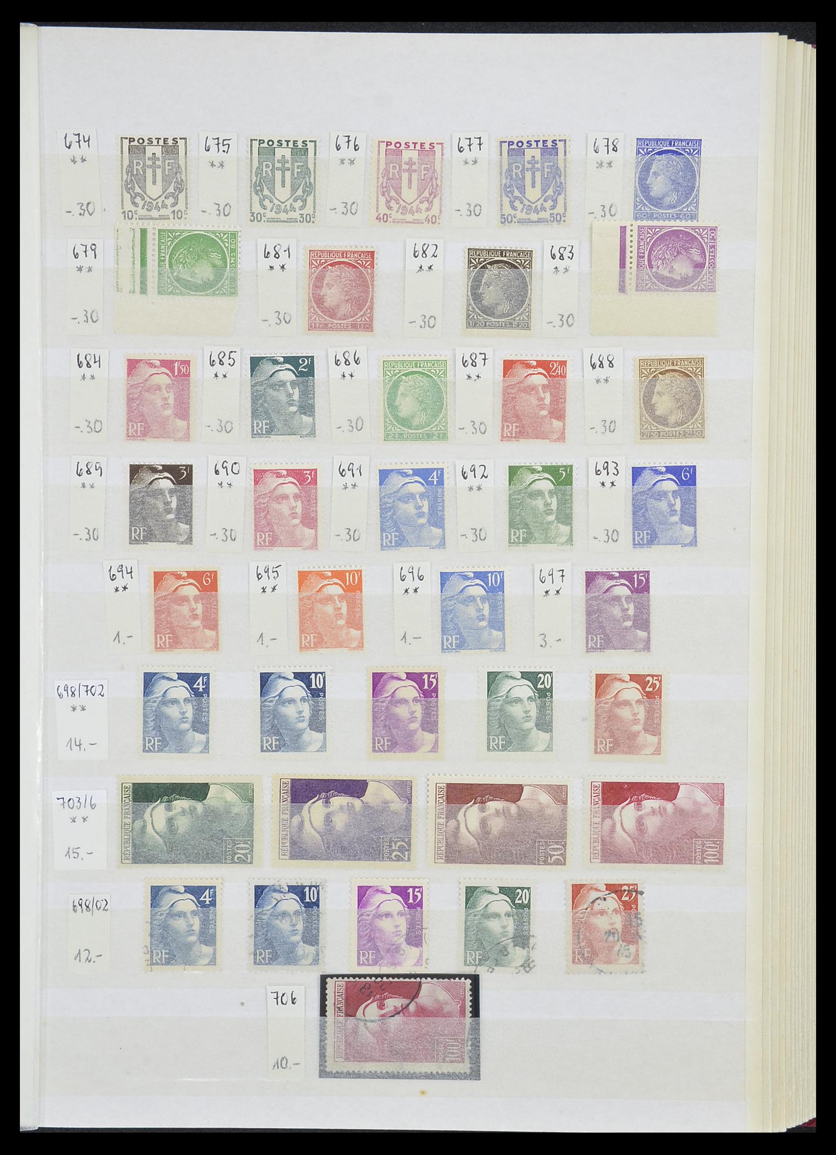 33355 022 - Postzegelverzameling 33355 Frankrijk 1849-1972.