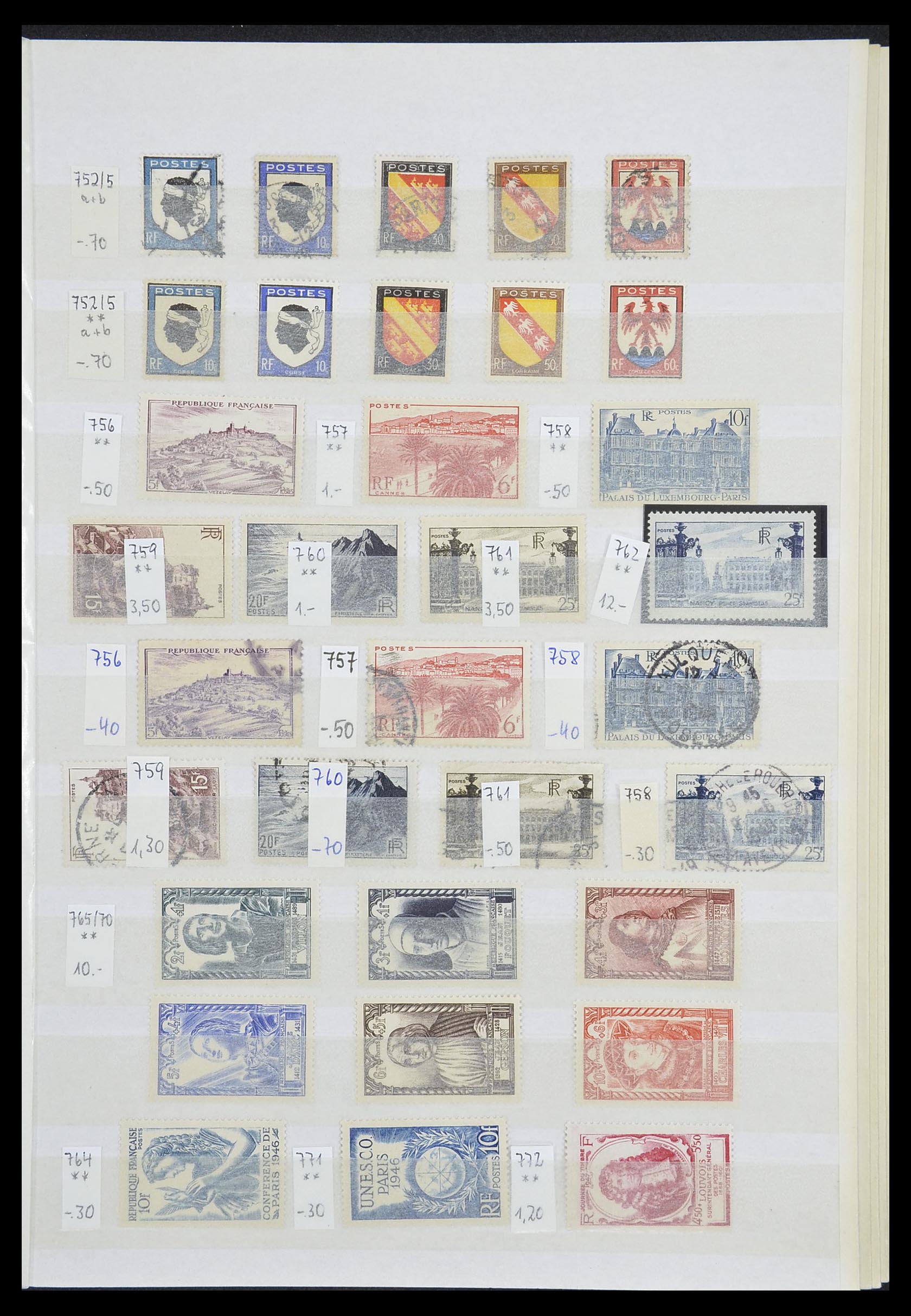 33355 025 - Postzegelverzameling 33355 Frankrijk 1849-1972.