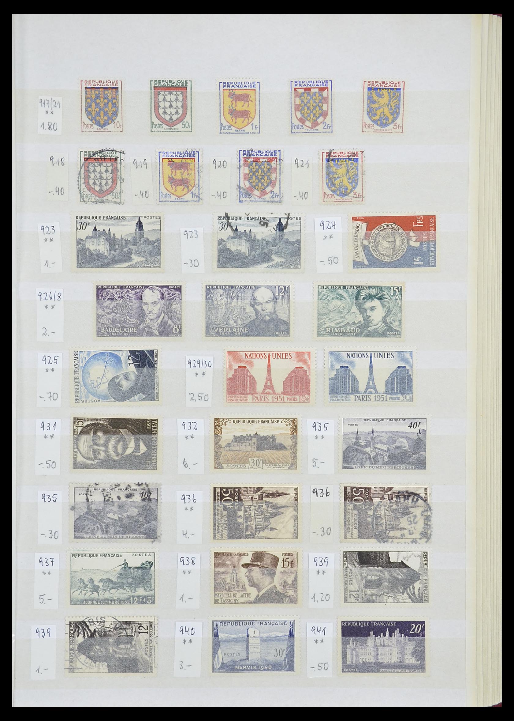 33355 031 - Stamp collection 33355 France 1849-1972.