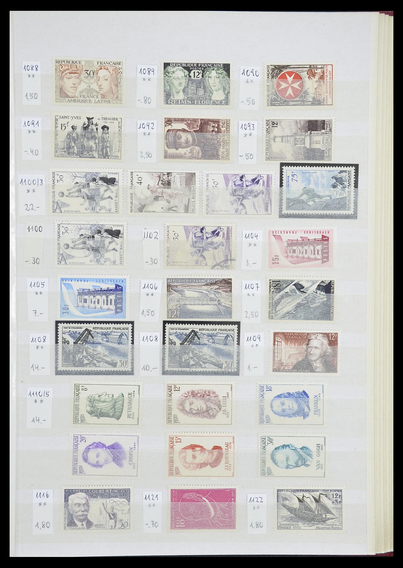 33355 037 - Stamp collection 33355 France 1849-1972.