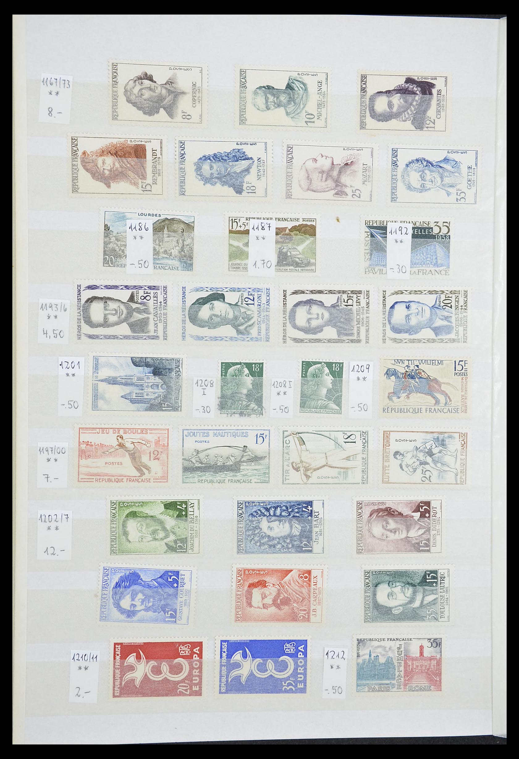 33355 040 - Postzegelverzameling 33355 Frankrijk 1849-1972.