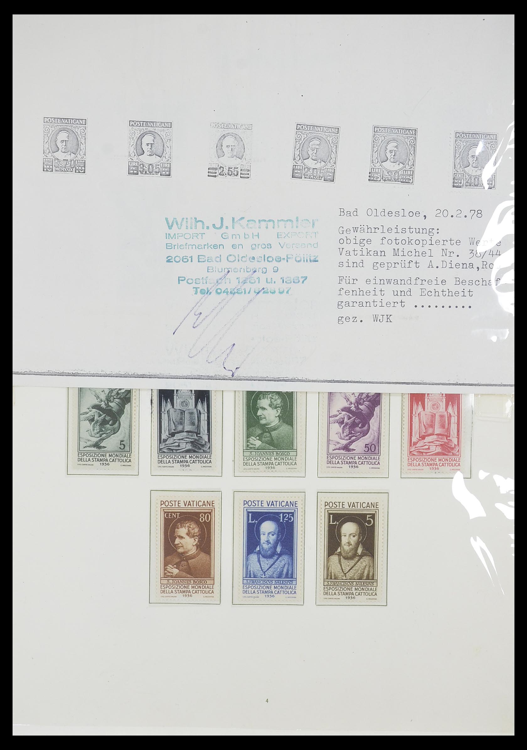 33356 004 - Postzegelverzameling 33356 Vaticaan 1929-1994.