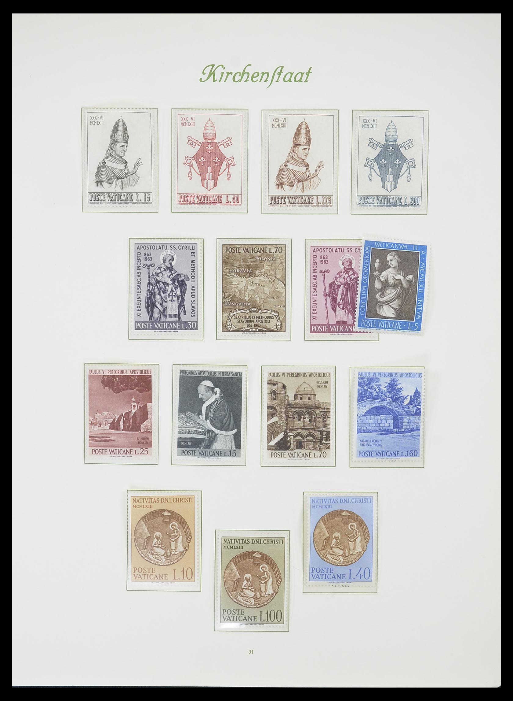 33356 032 - Postzegelverzameling 33356 Vaticaan 1929-1994.