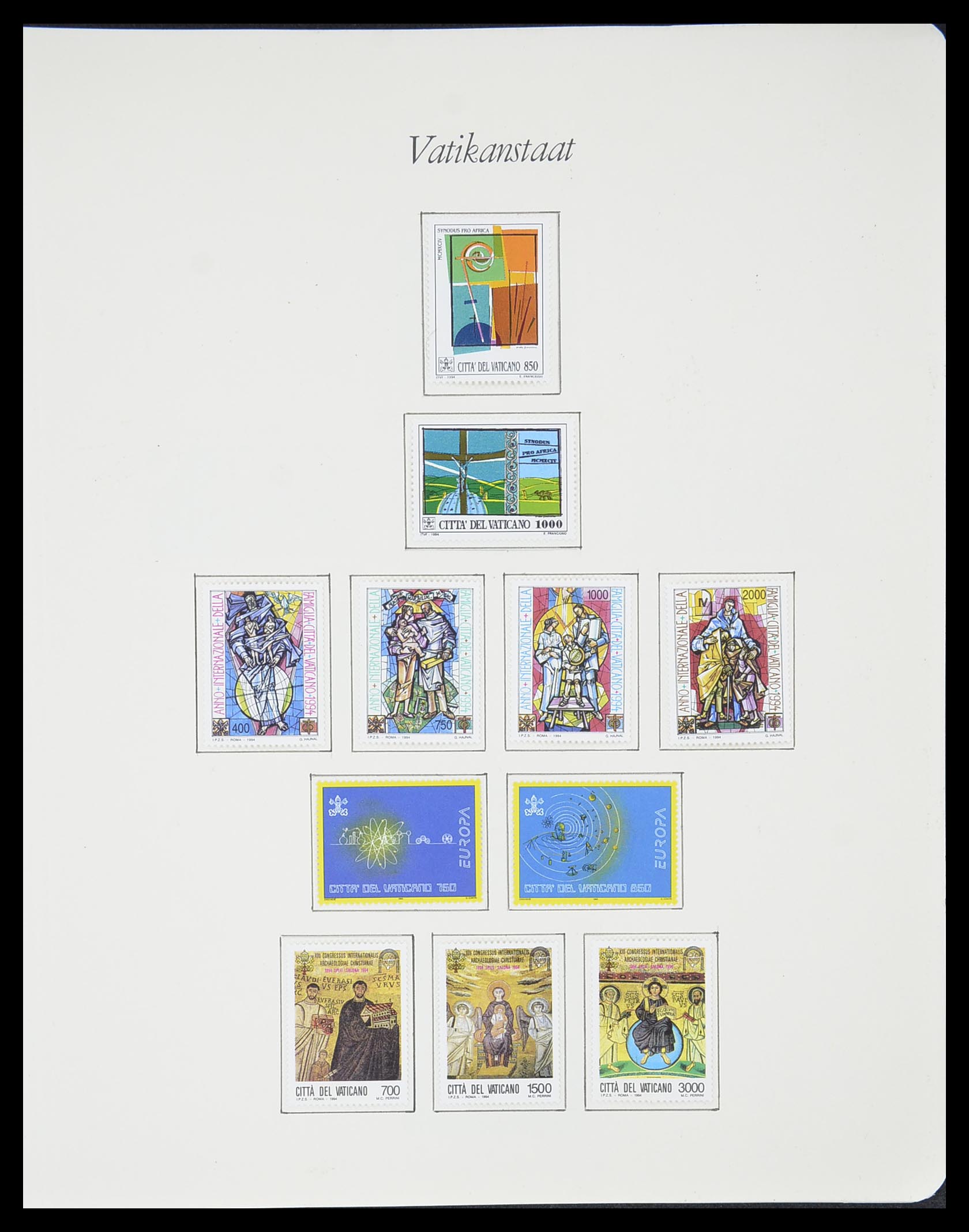 33356 092 - Postzegelverzameling 33356 Vaticaan 1929-1994.