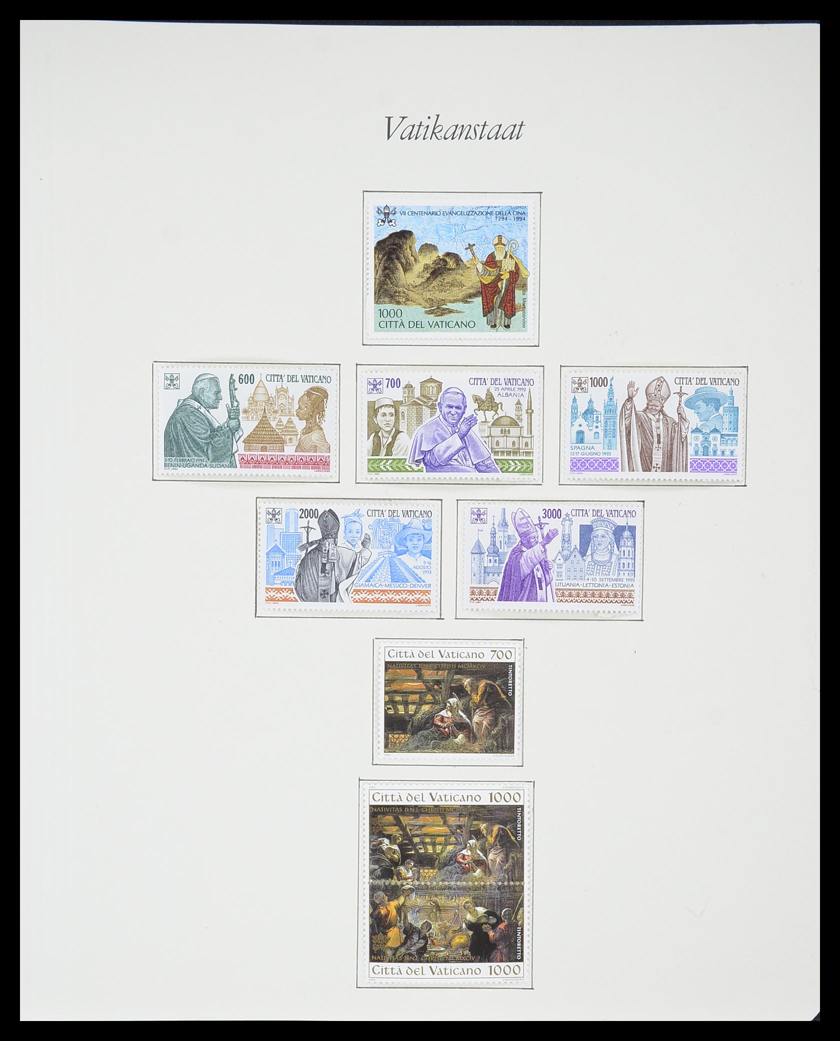 33356 093 - Postzegelverzameling 33356 Vaticaan 1929-1994.