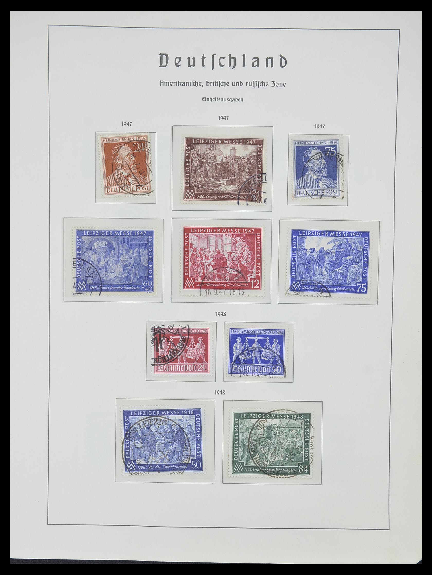 33357 009 - Postzegelverzameling 33357 Geallieerde Zone 1945-1949.