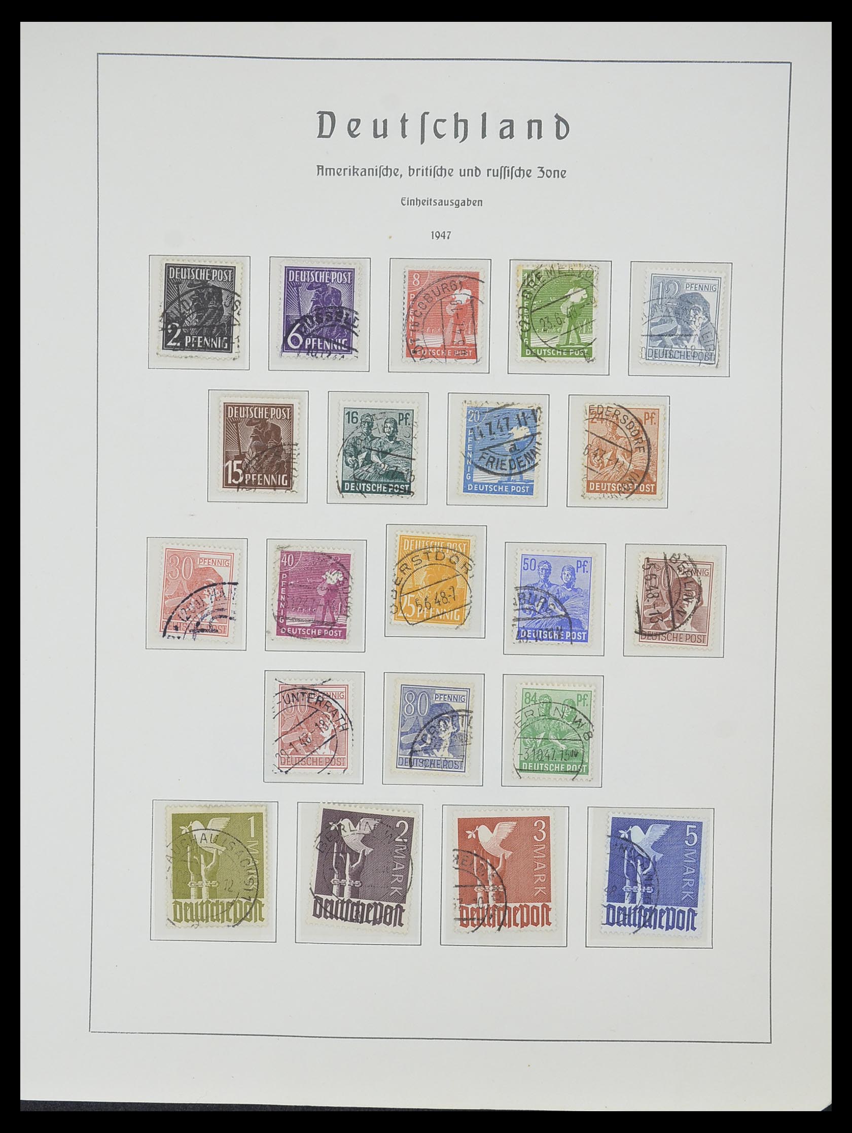 33357 010 - Postzegelverzameling 33357 Geallieerde Zone 1945-1949.