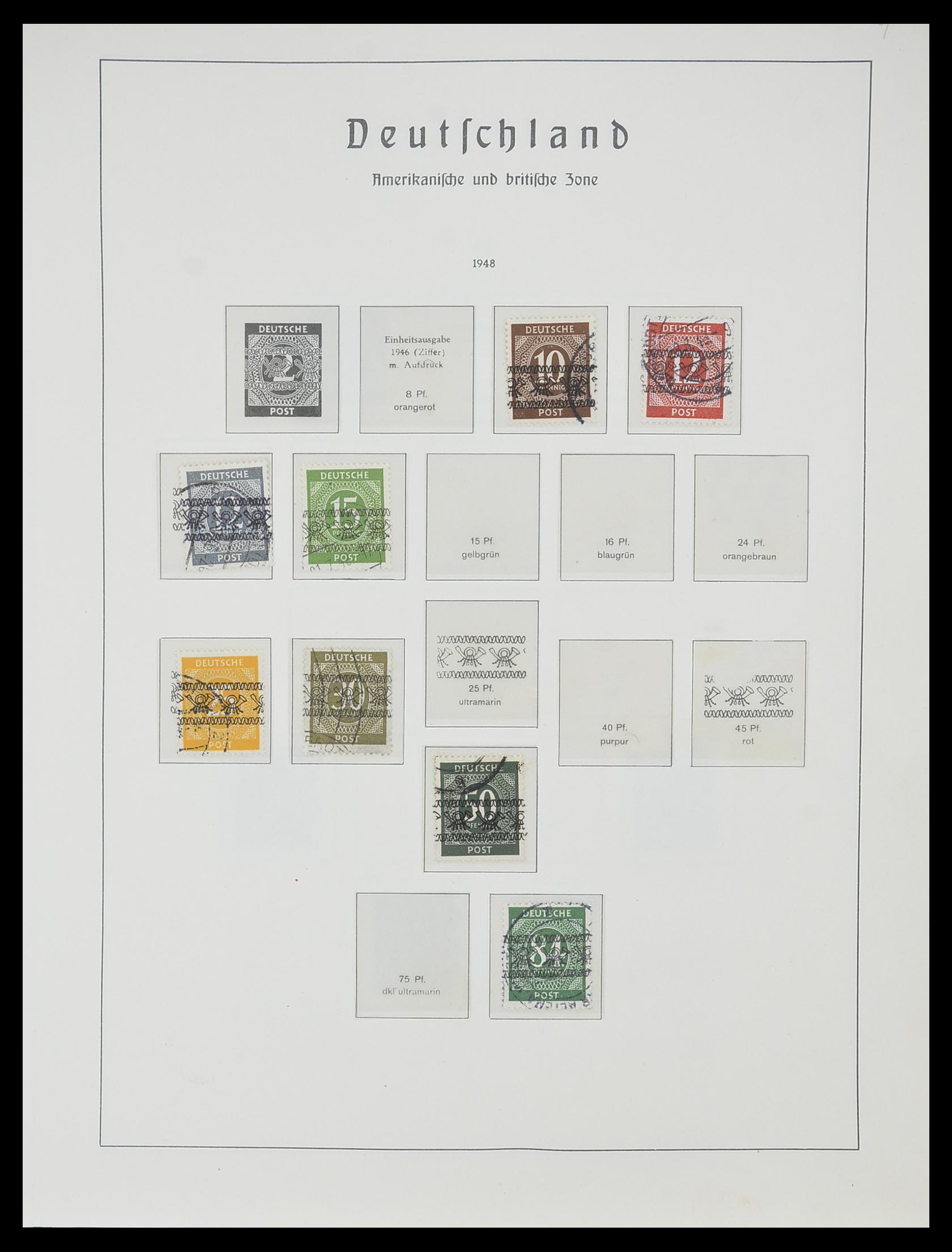 33357 015 - Postzegelverzameling 33357 Geallieerde Zone 1945-1949.