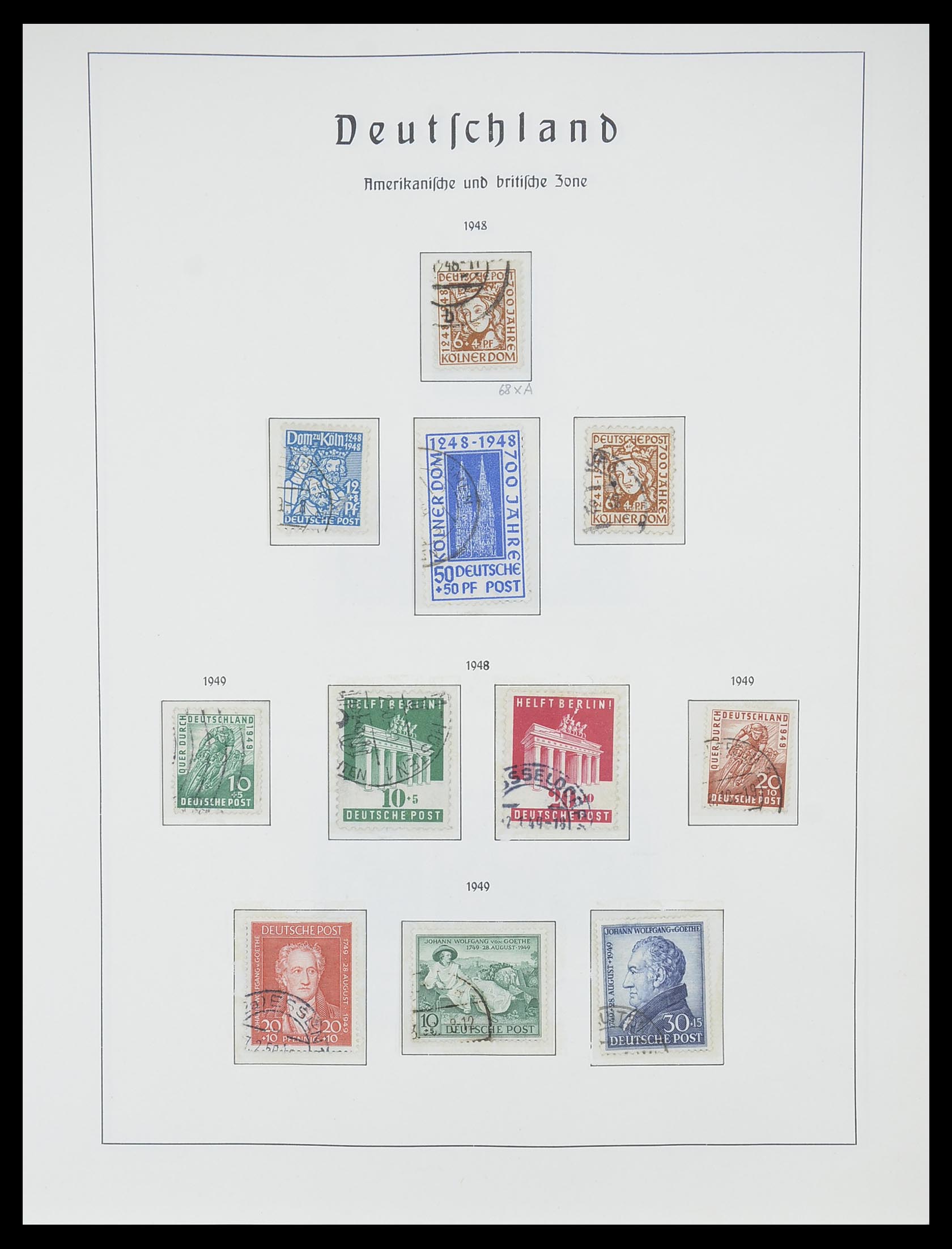 33357 017 - Stamp collection 33357 Allied Zone 1945-1949.