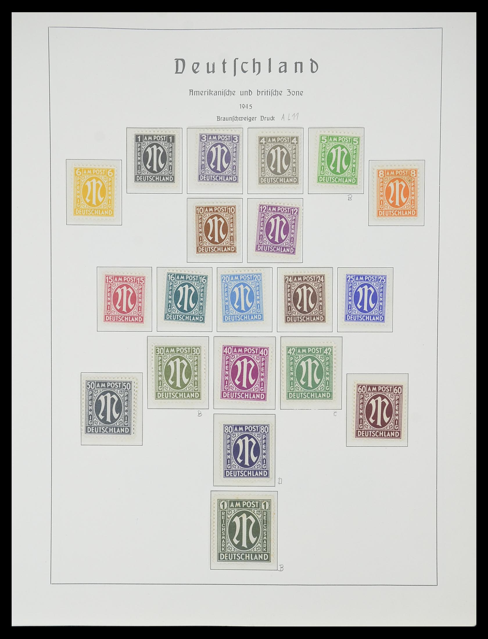 33357 025 - Postzegelverzameling 33357 Geallieerde Zone 1945-1949.