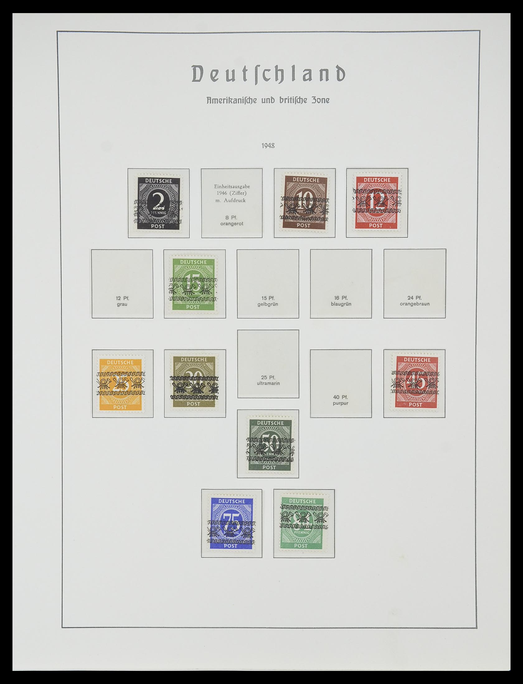 33357 028 - Postzegelverzameling 33357 Geallieerde Zone 1945-1949.